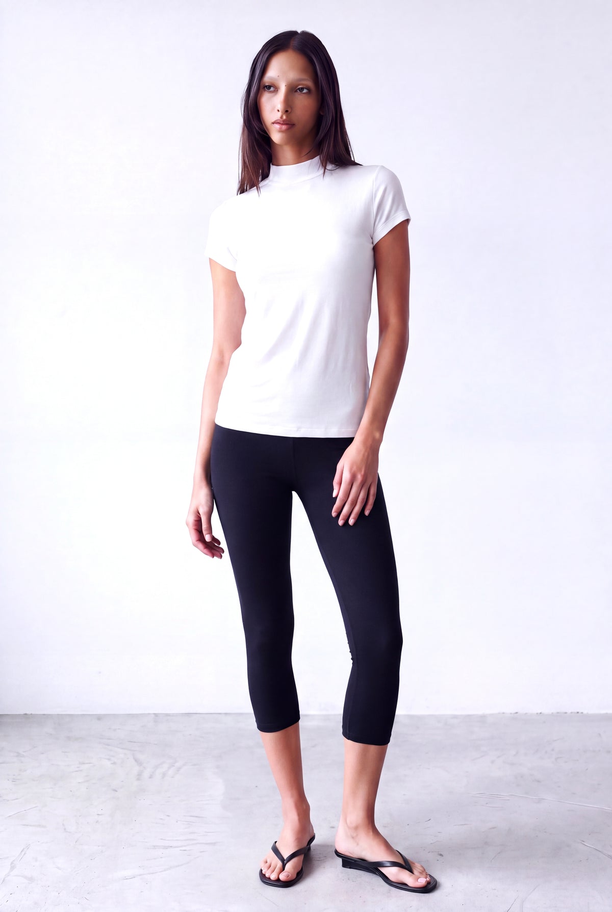 Koyu Lacivert Kadın Koyu Lacivert Viskon Yüksek Bel 3/4 Boy Tayt DAISY - Leggings - Westmark London EU(TR) Store Organik Pamuklu Sürdürülebilir Moda