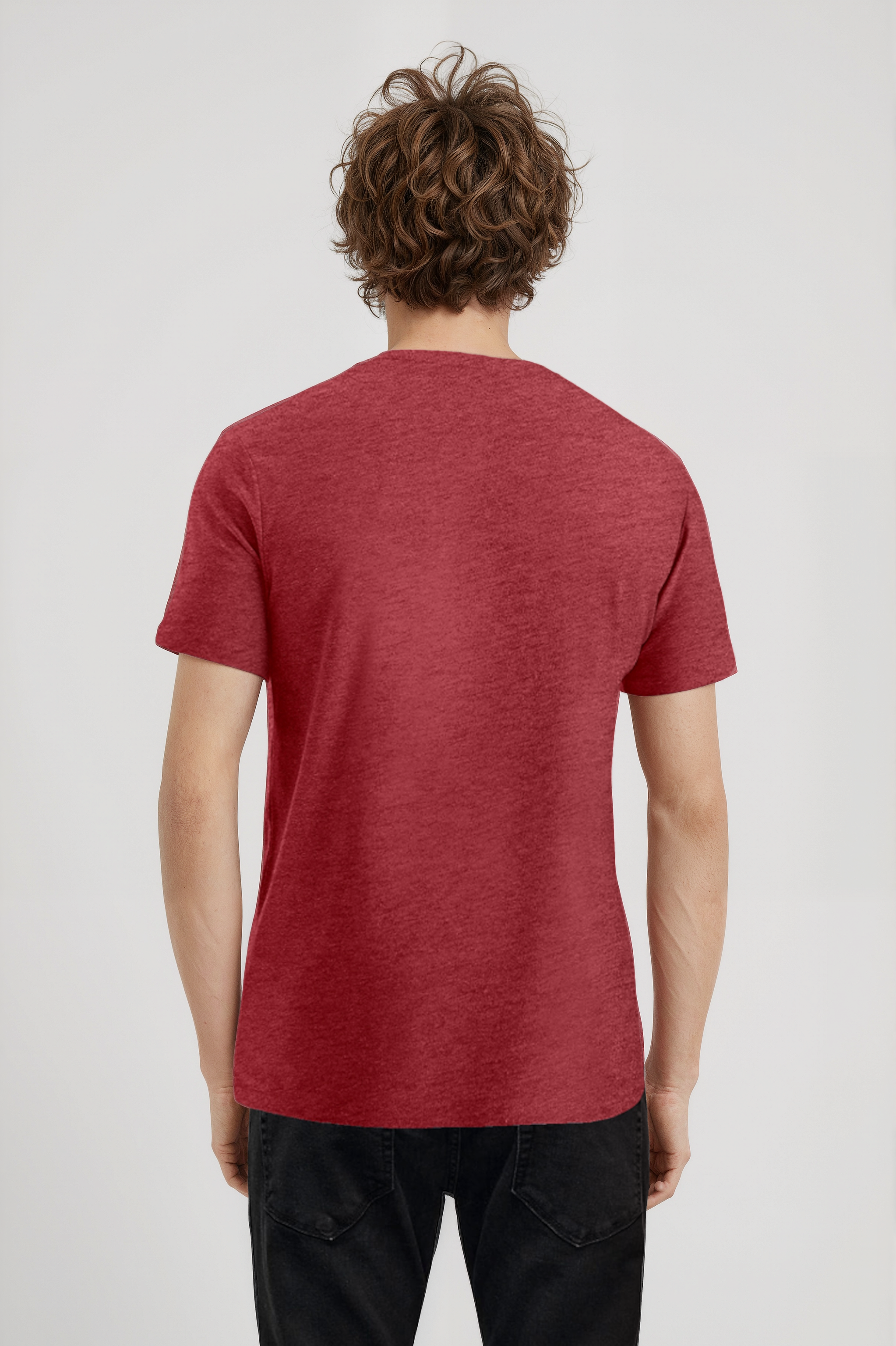 Kırmızı Melanj Bisiklet Yaka Kısa Kollu Erkek T-Shirt WILLIAM - T-Shirt - Westmark London EU(TR) Store Organik Pamuklu Sürdürülebilir Moda