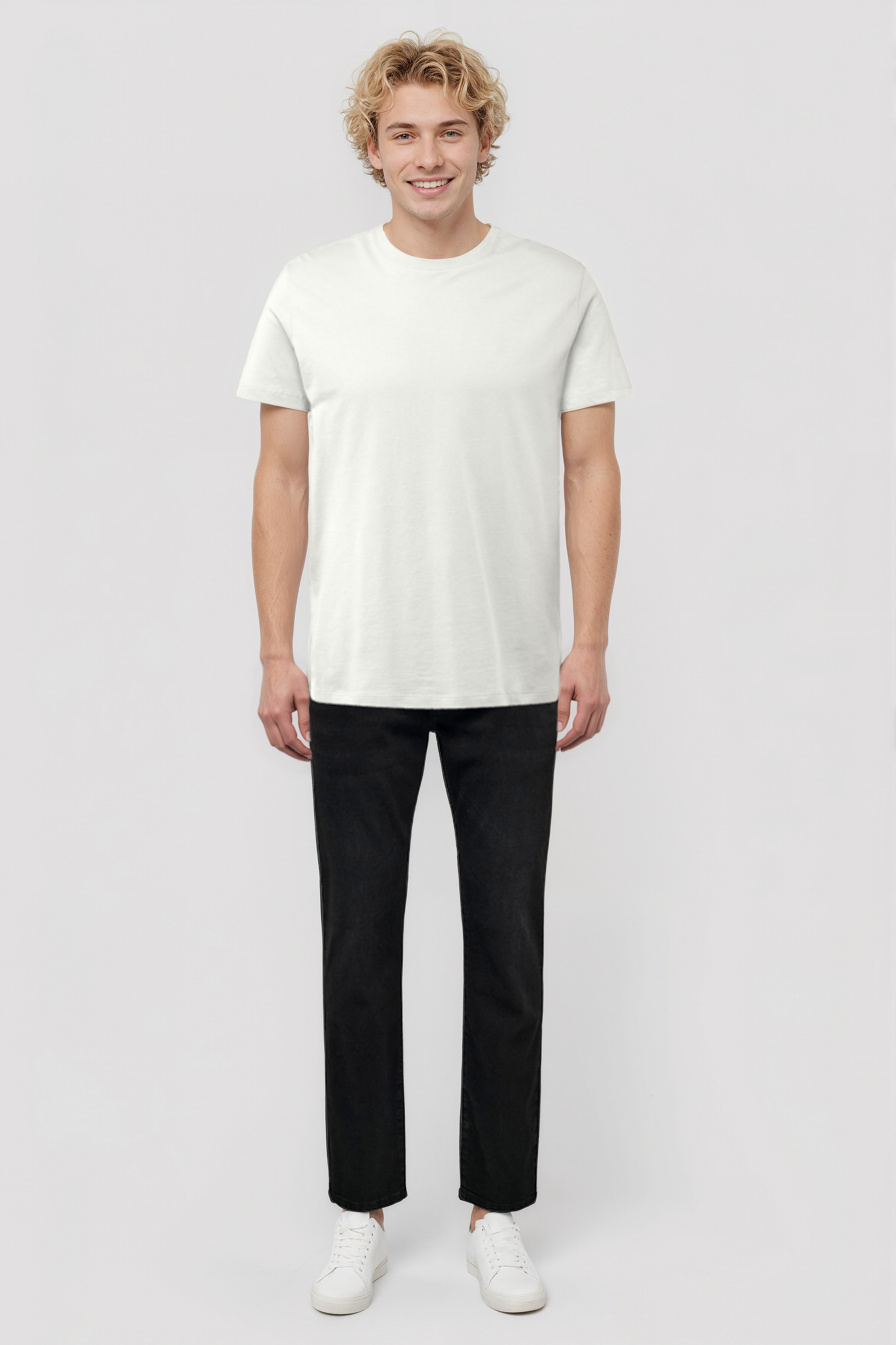 Beyaz Bisiklet Yaka Kısa Kollu Erkek T-Shirt WILLIAM - T-Shirt - Westmark London EU(TR) Store Organik Pamuklu Sürdürülebilir Moda