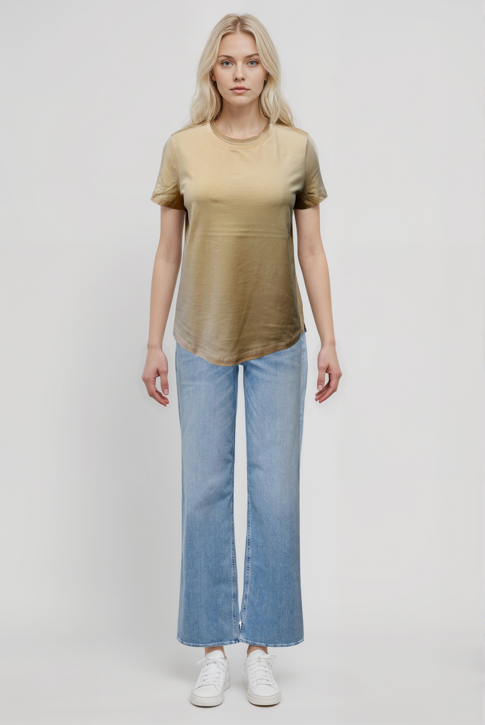 Turuncu Bisiklet Yaka Kısa Kollu Kadın T-Shirt TESS - T-Shirt - Westmark London EU(TR) Store Organik Pamuklu Sürdürülebilir Moda