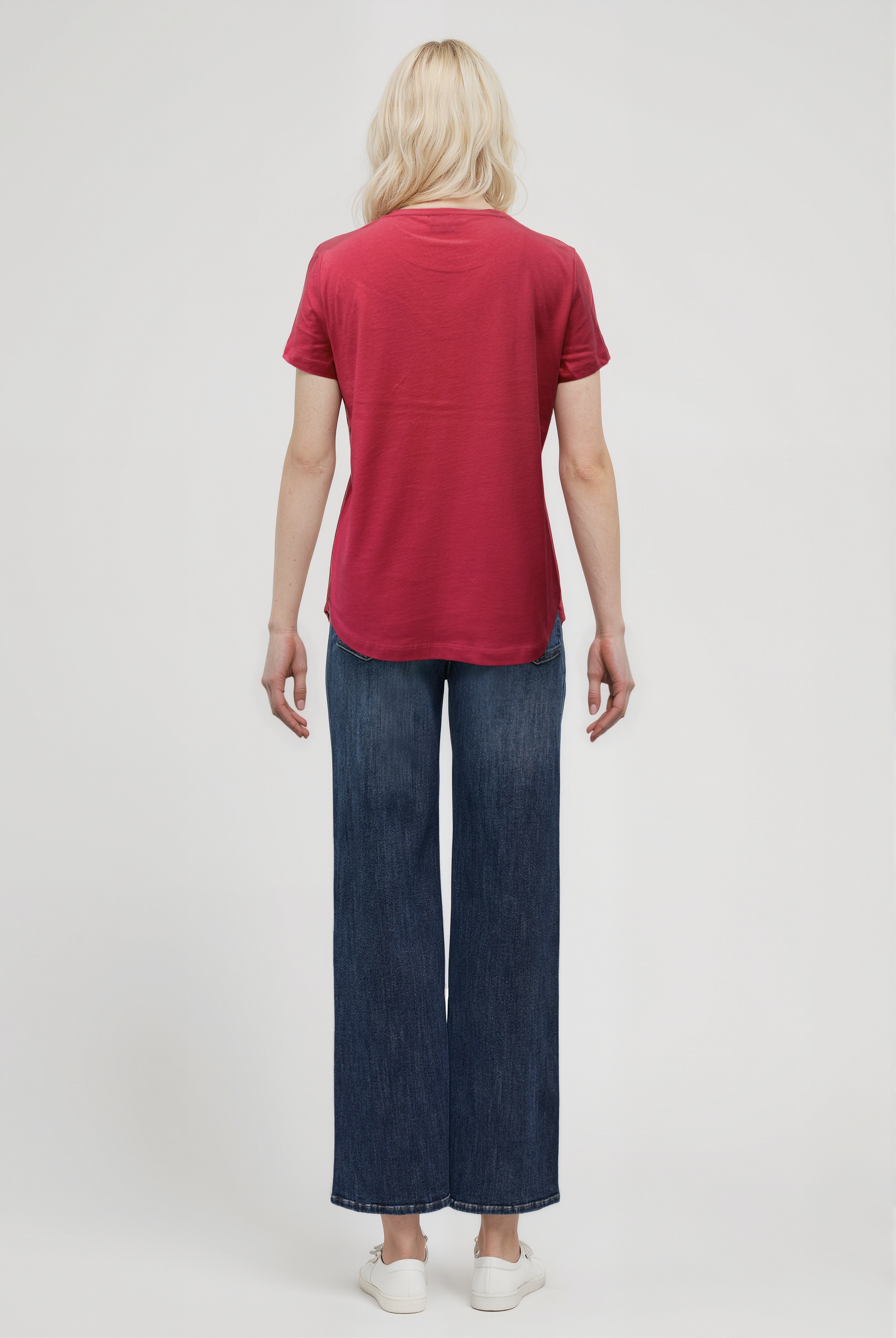 Kırmızı Bisiklet Yaka Kısa Kollu Kadın T-Shirt TESS - T-Shirt - Westmark London EU(TR) Store Organik Pamuklu Sürdürülebilir Moda