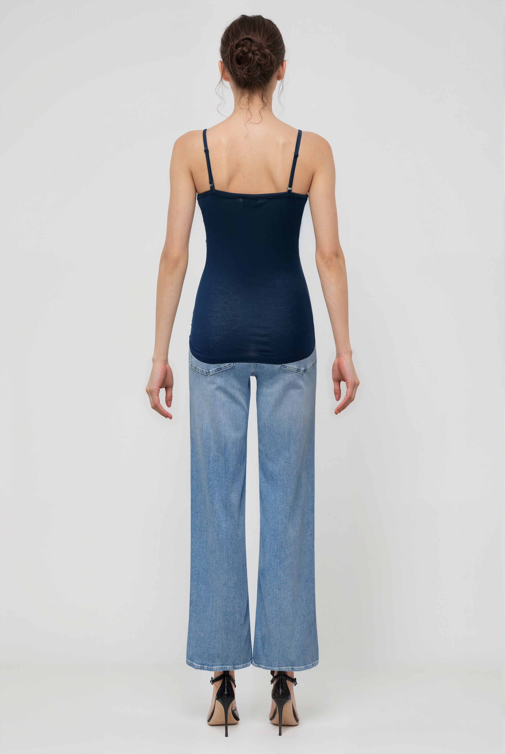 Lacivert Yuvarlak Yaka İp Askılı Kadın Top HARLEEN - Tops - Westmark London EU(TR) Store Organik Pamuklu Sürdürülebilir Moda