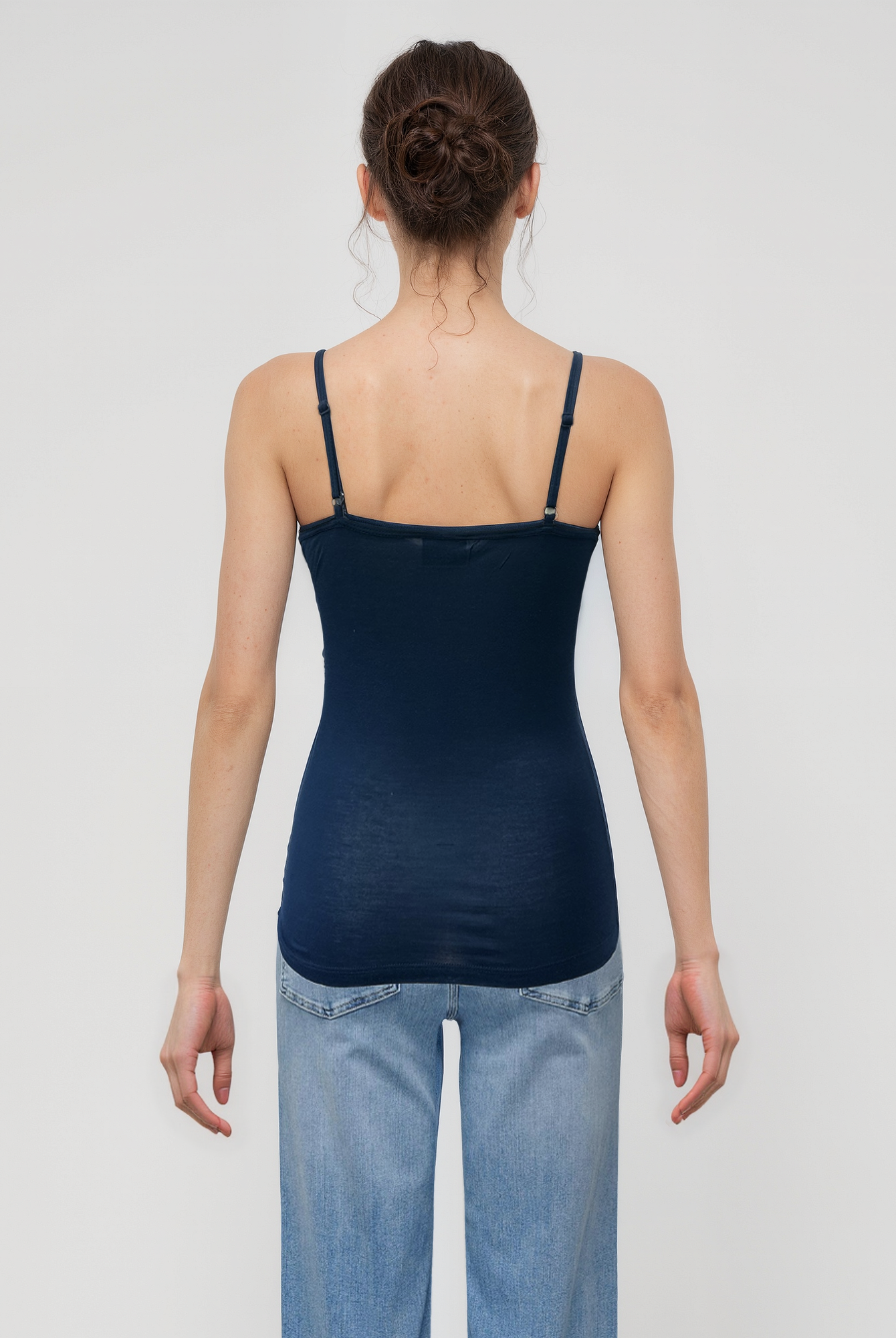 Lacivert Yuvarlak Yaka İp Askılı Kadın Top HARLEEN - Tops - Westmark London EU(TR) Store Organik Pamuklu Sürdürülebilir Moda