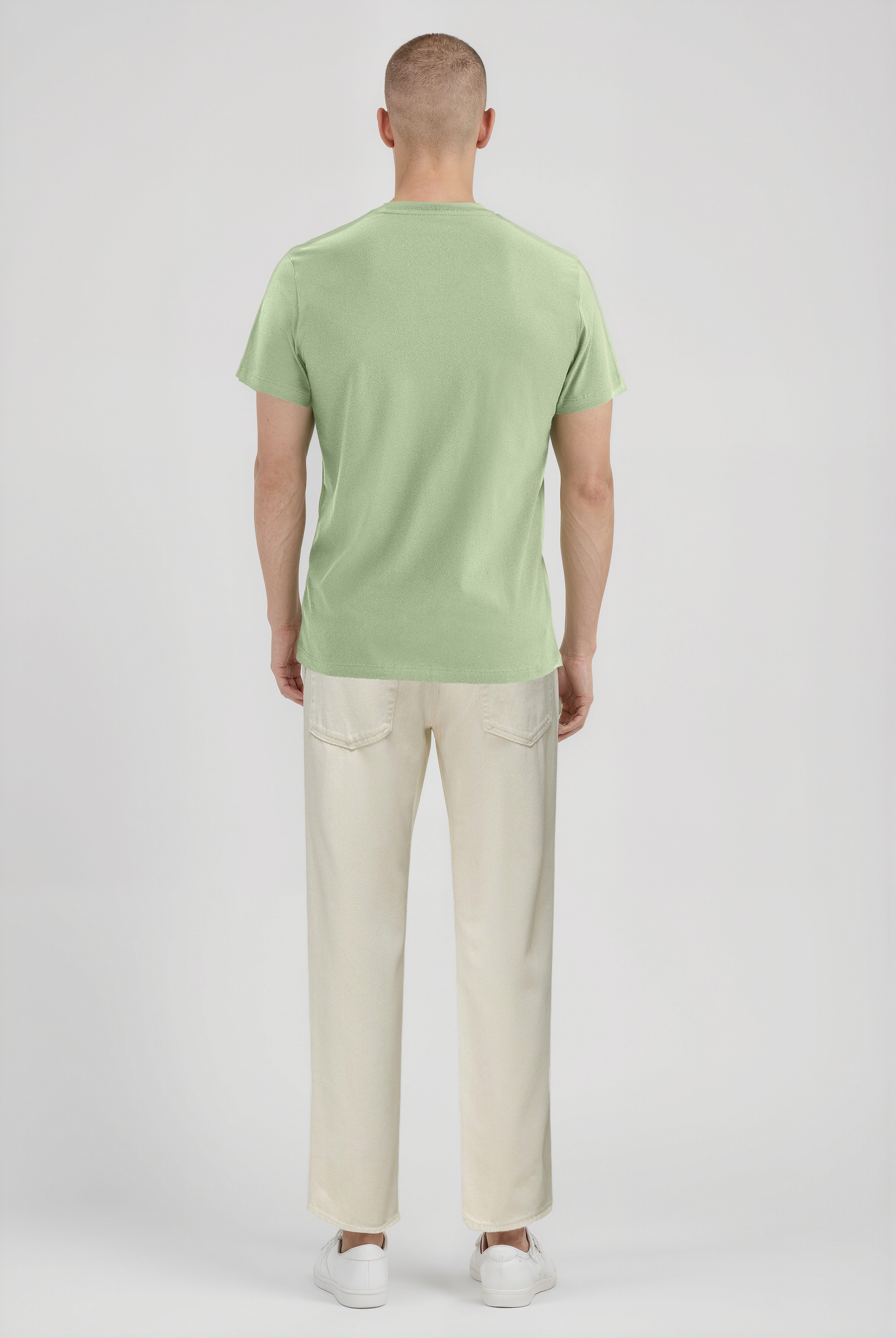 Açık Gri Bisiklet Yaka Kısa Kollu Erkek T-Shirt WILLIAM - T-Shirt - Westmark London EU(TR) Store Organik Pamuklu Sürdürülebilir Moda