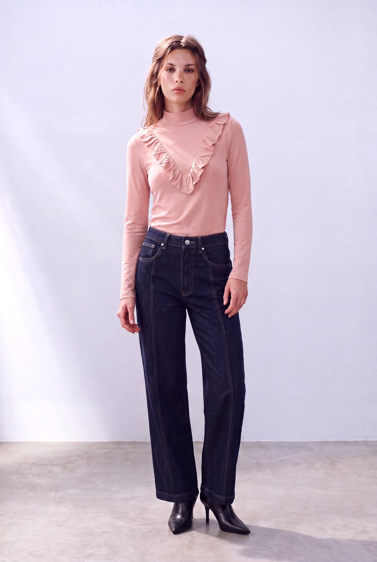 Gül Kurusu Kadın Gül Kurusu Viskon Yarım Balıkçı Yaka Uzun Kollu Önde V Fırfır Detaylı Bluz ZANE - Top - Westmark London EU(TR) Store Organik Pamuklu Sürdürülebilir Moda