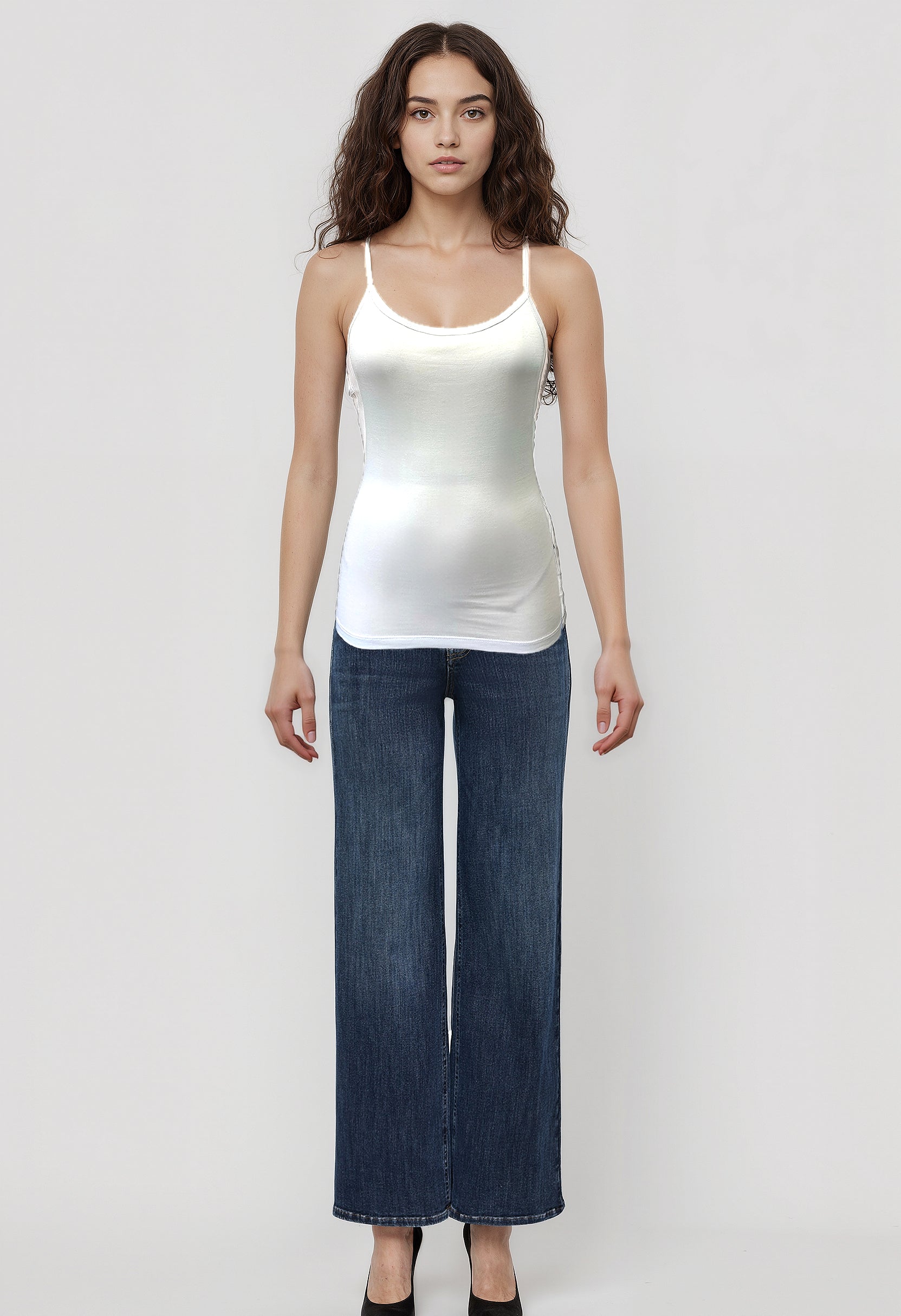 Beyaz Yuvarlak Yaka İp Askılı Kadın Top HARLEEN - Tops - Westmark London EU(TR) Store Organik Pamuklu Sürdürülebilir Moda