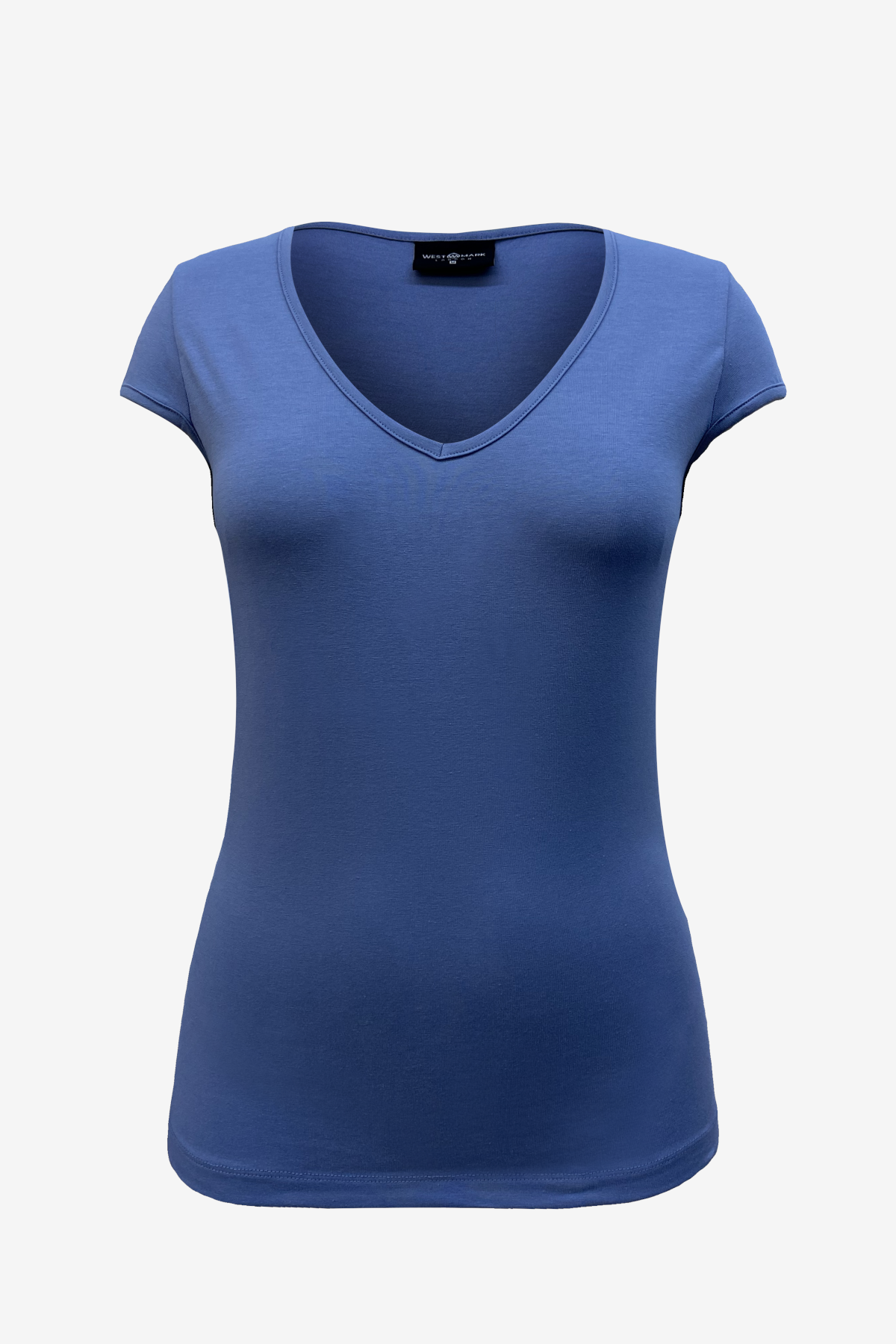 Soluk Mavi V Yaka Kısa Kollu Kadın T-Shirt VALLI V-NECK S/S TOP - T-Shirt - Westmark London EU(TR) Store Organik Pamuklu Sürdürülebilir Moda
