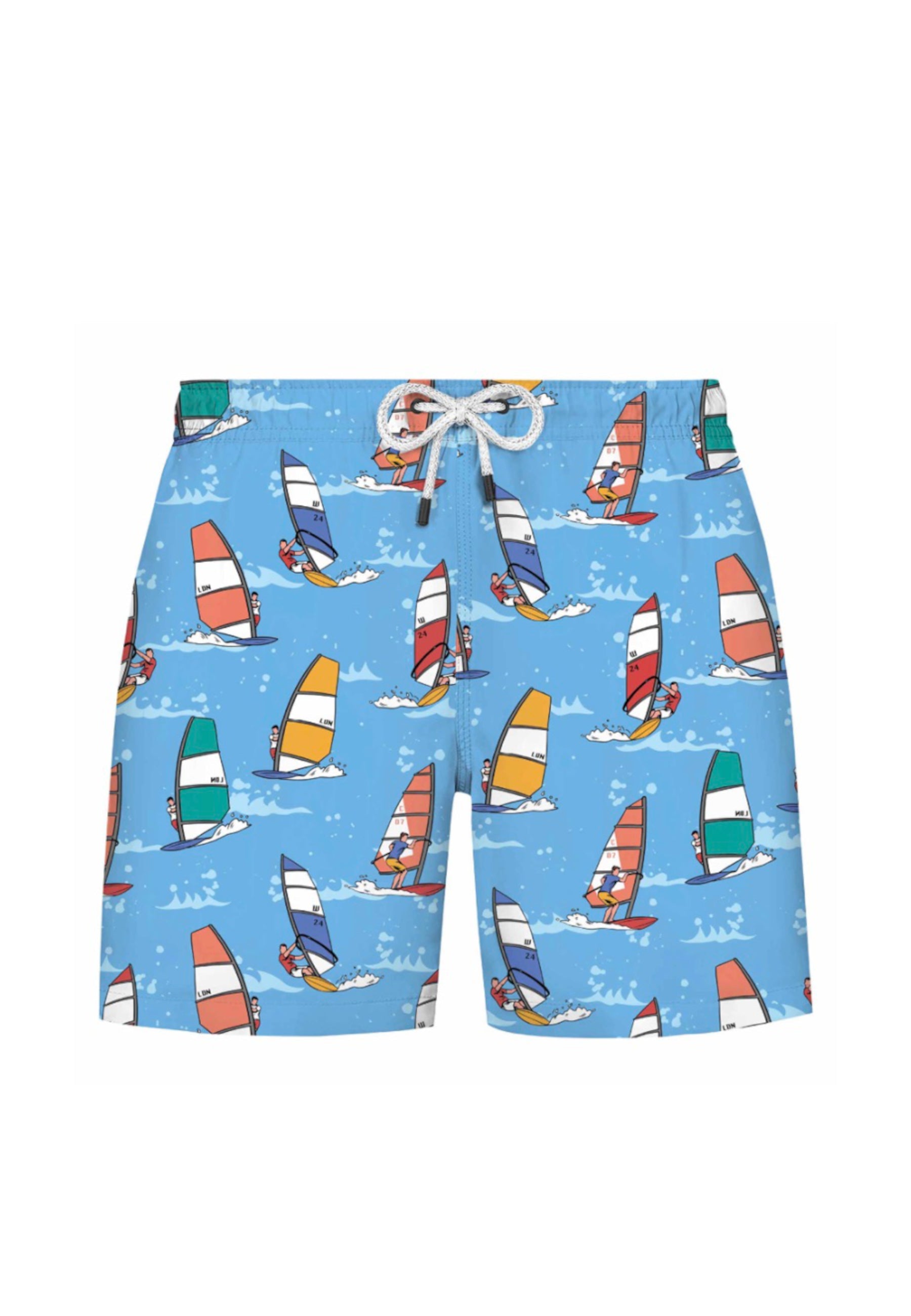 Mavi Sörfçü Baskılı Regular Fit Erkek Çocuk Deniz Şortu WMKIDS - Swim Shorts - Westmark London EU(TR) Store Organik Pamuklu Sürdürülebilir Moda
