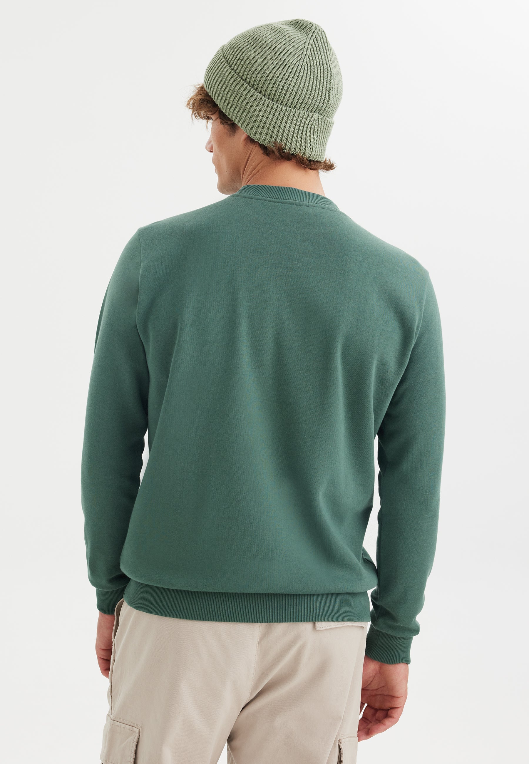 Yeşil Baskılı Bisiklet Yaka Pamuklu Regular Fit Erkek Sweatshirt WMDESTINATION STMORITZ - Sweatshirt - Westmark London EU(TR) Store Organik Pamuklu Sürdürülebilir Moda