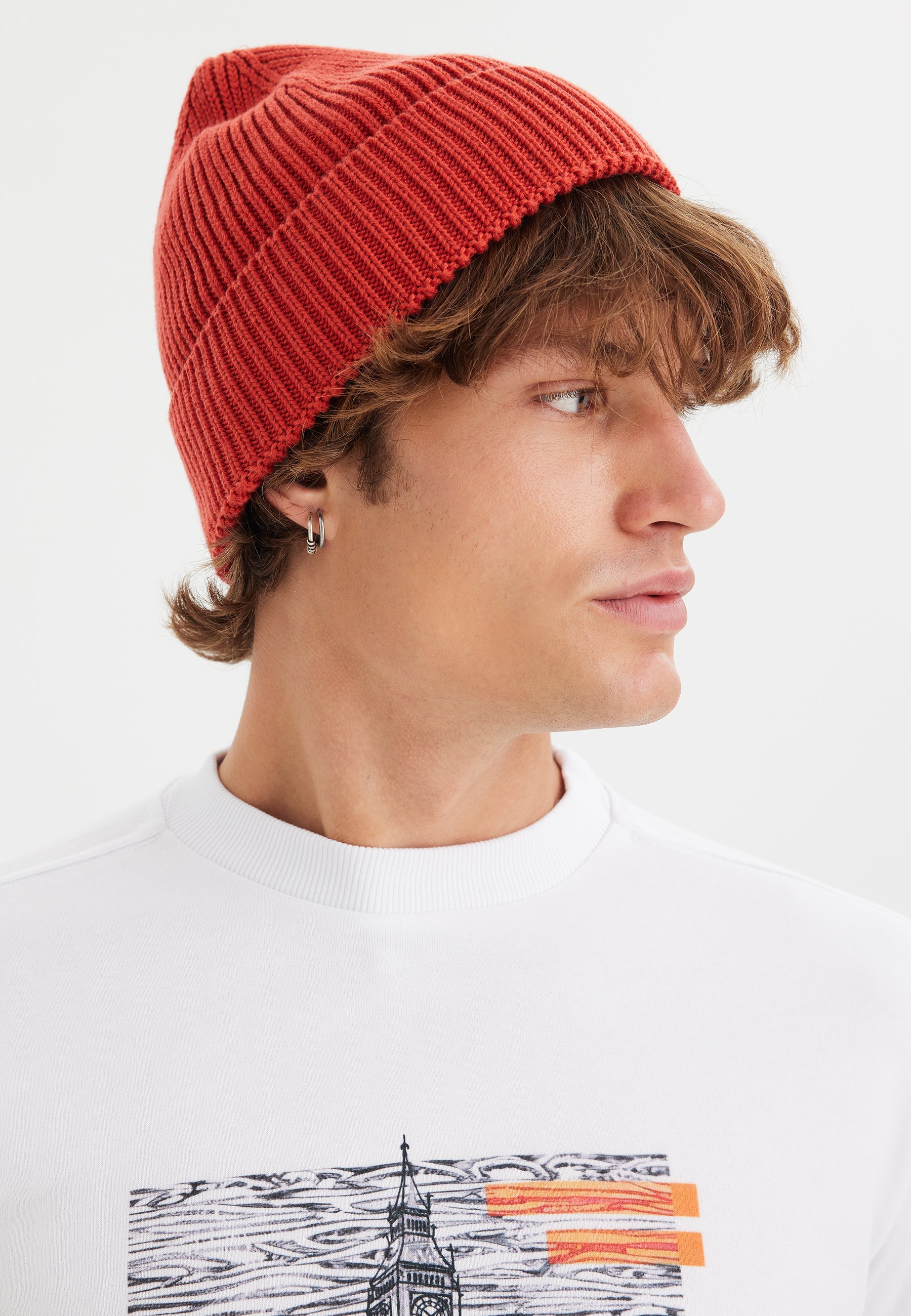 Kırmızı Örme Unisex Bere WMHENRY - Hat - Westmark London EU(TR) Store Organik Pamuklu Sürdürülebilir Moda