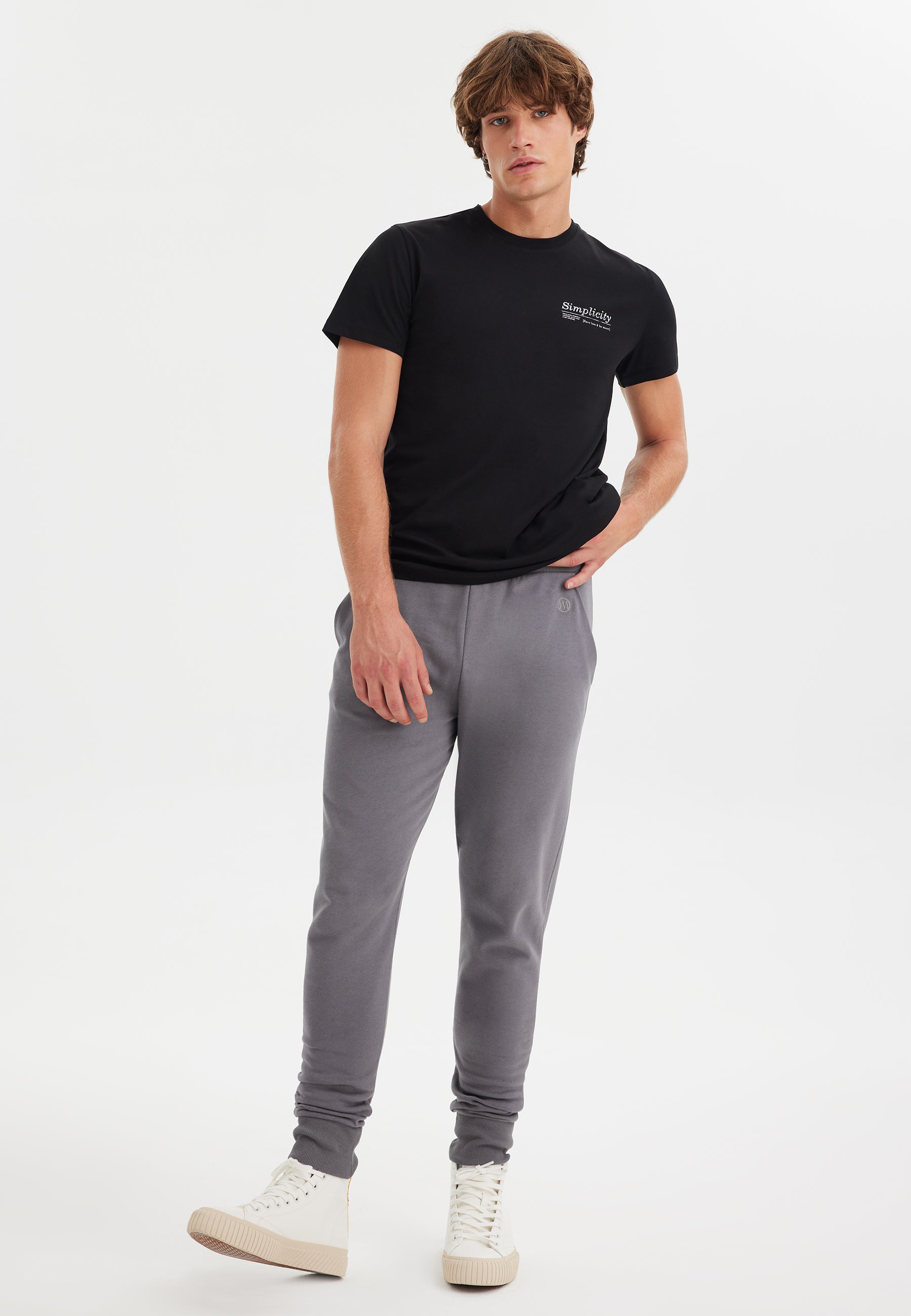 Gri Cepli Pamuklu Lastikli Paça Regular Fit Erkek Eşofman Altı CORE JOGGER - Sweatpant - Westmark London EU(TR) Store Organik Pamuklu Sürdürülebilir Moda
