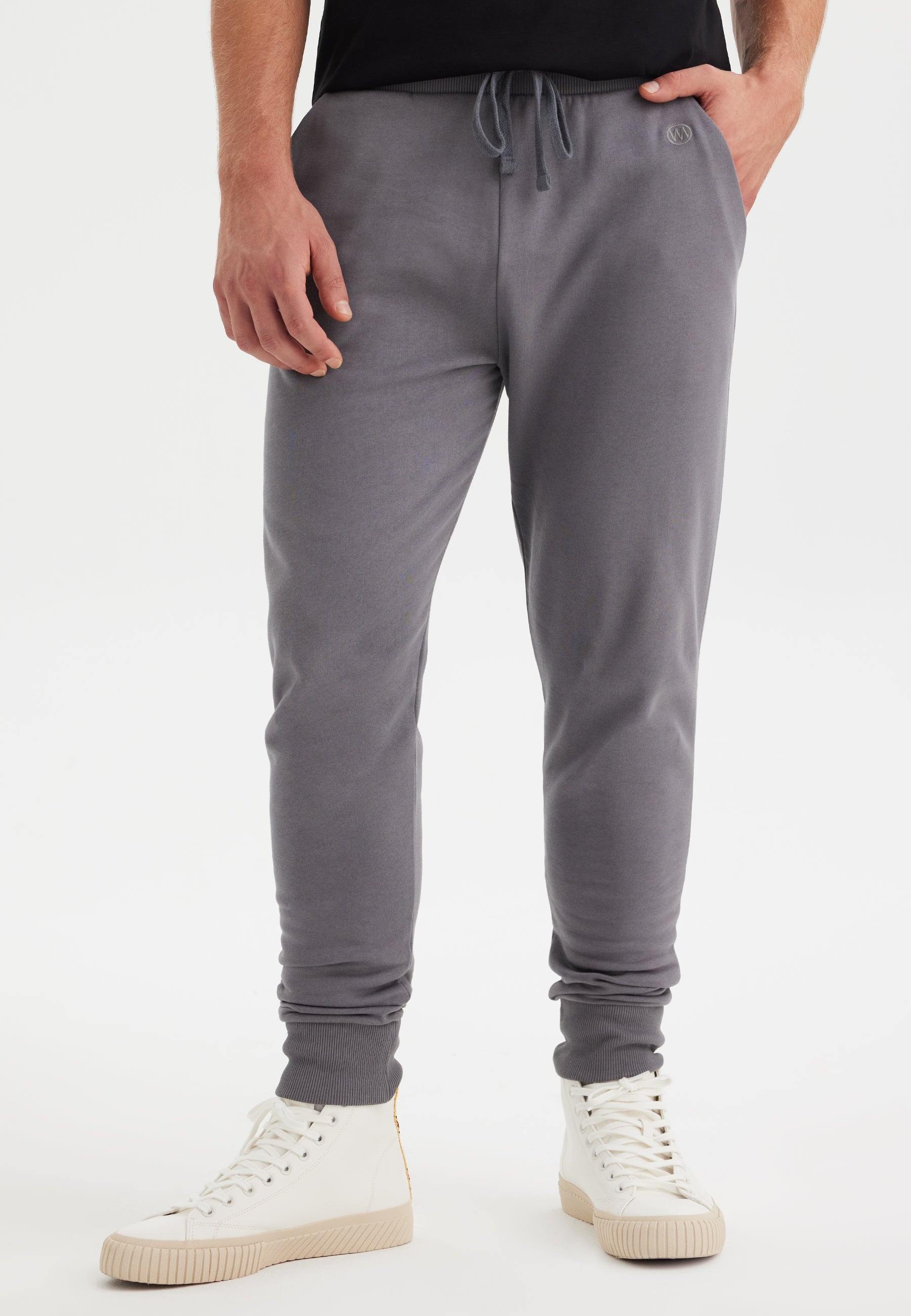 Gri Cepli Pamuklu Lastikli Paça Regular Fit Erkek Eşofman Altı CORE JOGGER - Sweatpant - Westmark London EU(TR) Store Organik Pamuklu Sürdürülebilir Moda