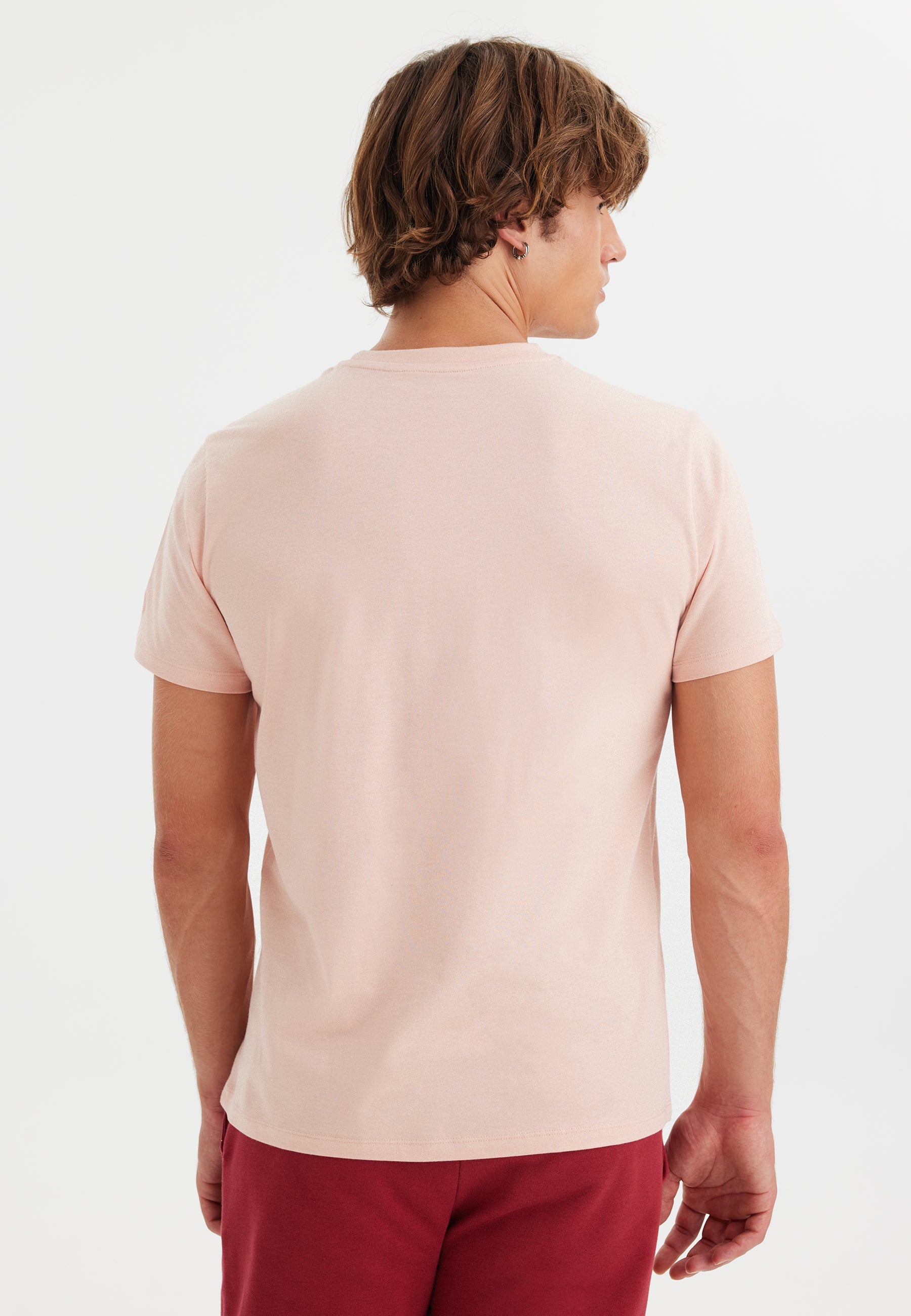 Lila Baskılı Bisiklet Yaka Pamuklu Erkek T-Shirt WMCARTOON PENGUIN - T-Shirt - Westmark London EU(TR) Store Organik Pamuklu Sürdürülebilir Moda