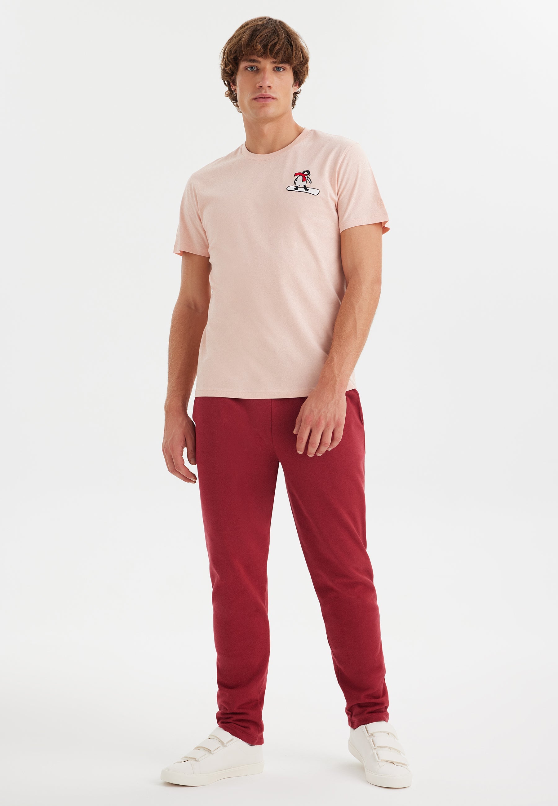 Lila Baskılı Bisiklet Yaka Pamuklu Erkek T-Shirt WMCARTOON BOARD - T-Shirt - Westmark London EU(TR) Store Organik Pamuklu Sürdürülebilir Moda