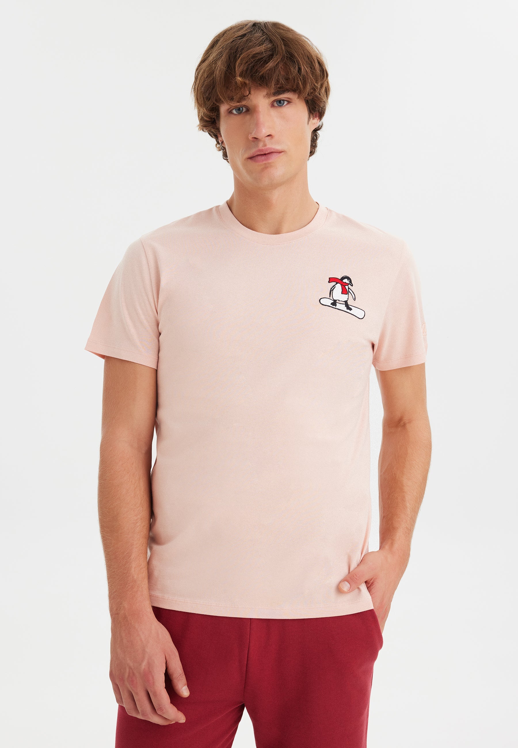 Lila Baskılı Bisiklet Yaka Pamuklu Erkek T-Shirt WMCARTOON BOARD - T-Shirt - Westmark London EU(TR) Store Organik Pamuklu Sürdürülebilir Moda