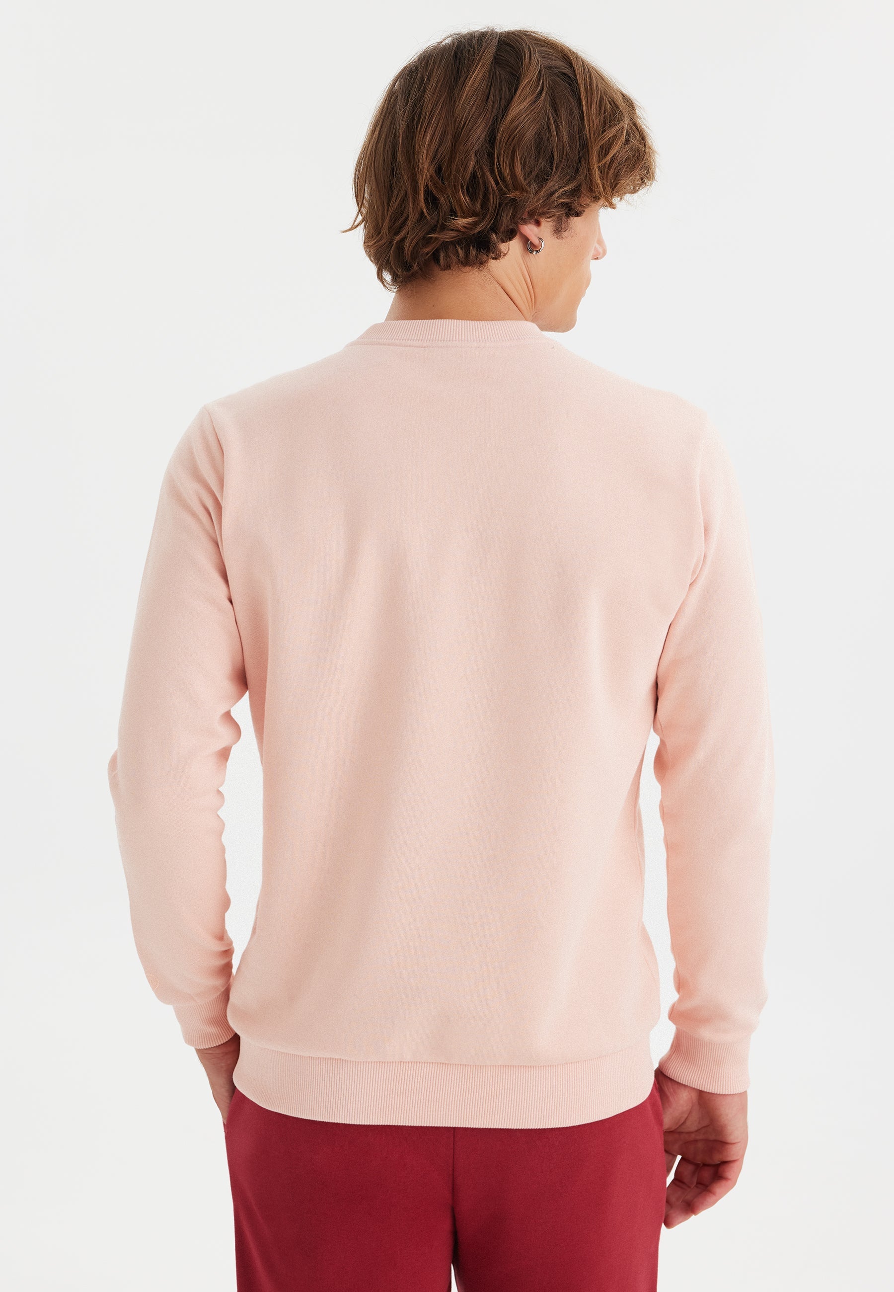 Pembe Baskılı Bisiklet Yaka Pamuklu Regular Fit Erkek Sweatshirt WMDESTINATION STMORITZ - Sweatshirt - Westmark London EU(TR) Store Organik Pamuklu Sürdürülebilir Moda