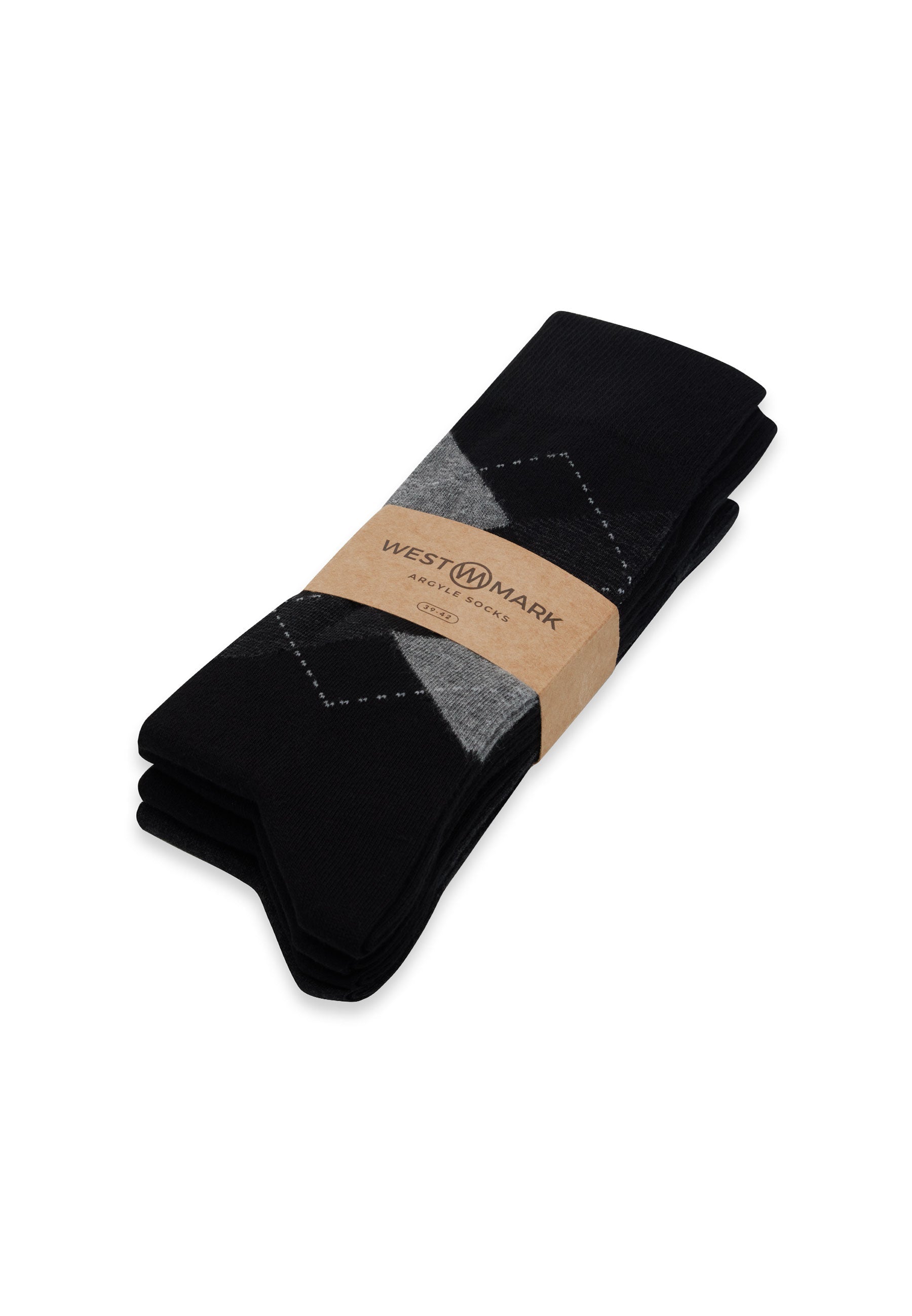 4’lü Siyah Antrasit Baklava Desenli Pamuk Karışımlı Erkek Çorap Seti ARGYLE - Socks - Westmark London EU(TR) Store Organik Pamuklu Sürdürülebilir Moda