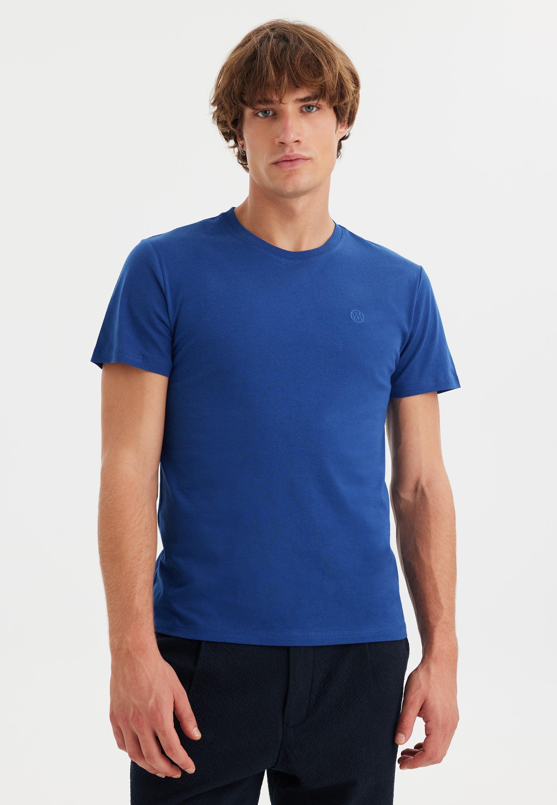 Mavi Bisiklet Yaka Pamuklu Erkek T-Shirt VITAL - T-Shirt - Westmark London EU(TR) Store Organik Pamuklu Sürdürülebilir Moda