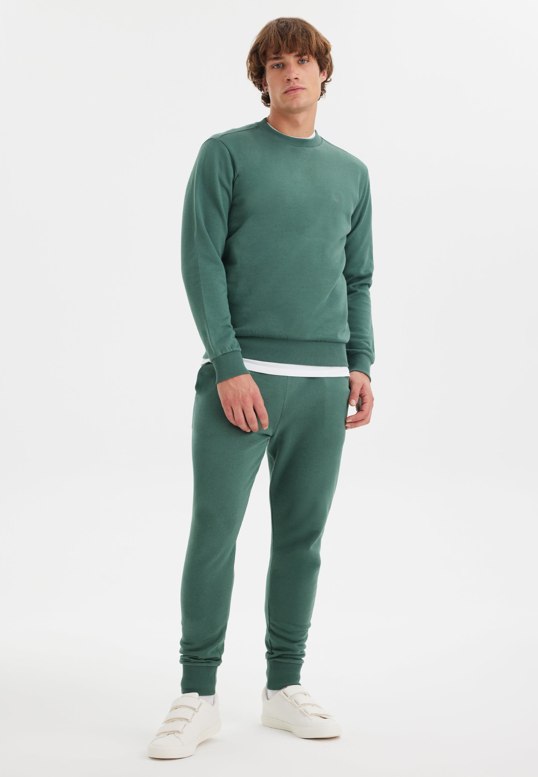 Yeşil Bisiklet Yaka Pamuklu Regular Fit Erkek Sweatshirt CORE - Sweatshirt - Westmark London EU(TR) Store Organik Pamuklu Sürdürülebilir Moda