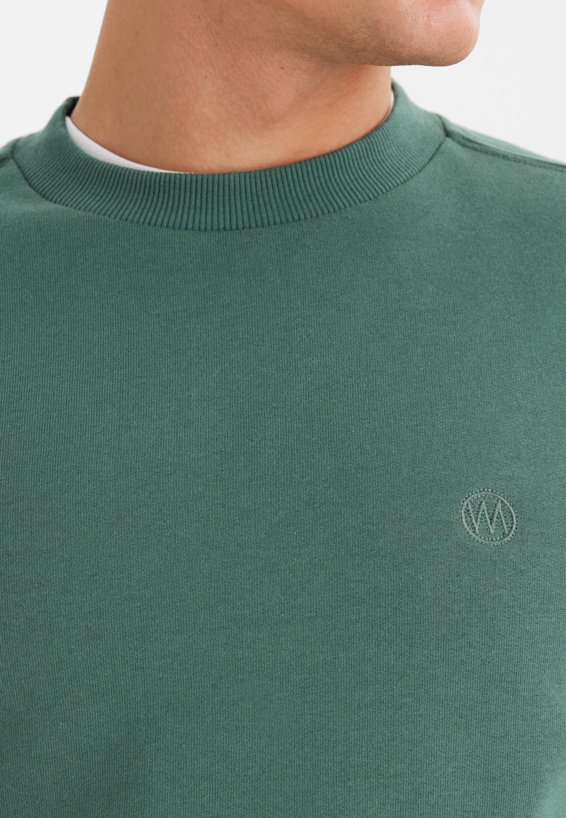 Yeşil Bisiklet Yaka Pamuklu Regular Fit Erkek Sweatshirt CORE - Sweatshirt - Westmark London EU(TR) Store Organik Pamuklu Sürdürülebilir Moda