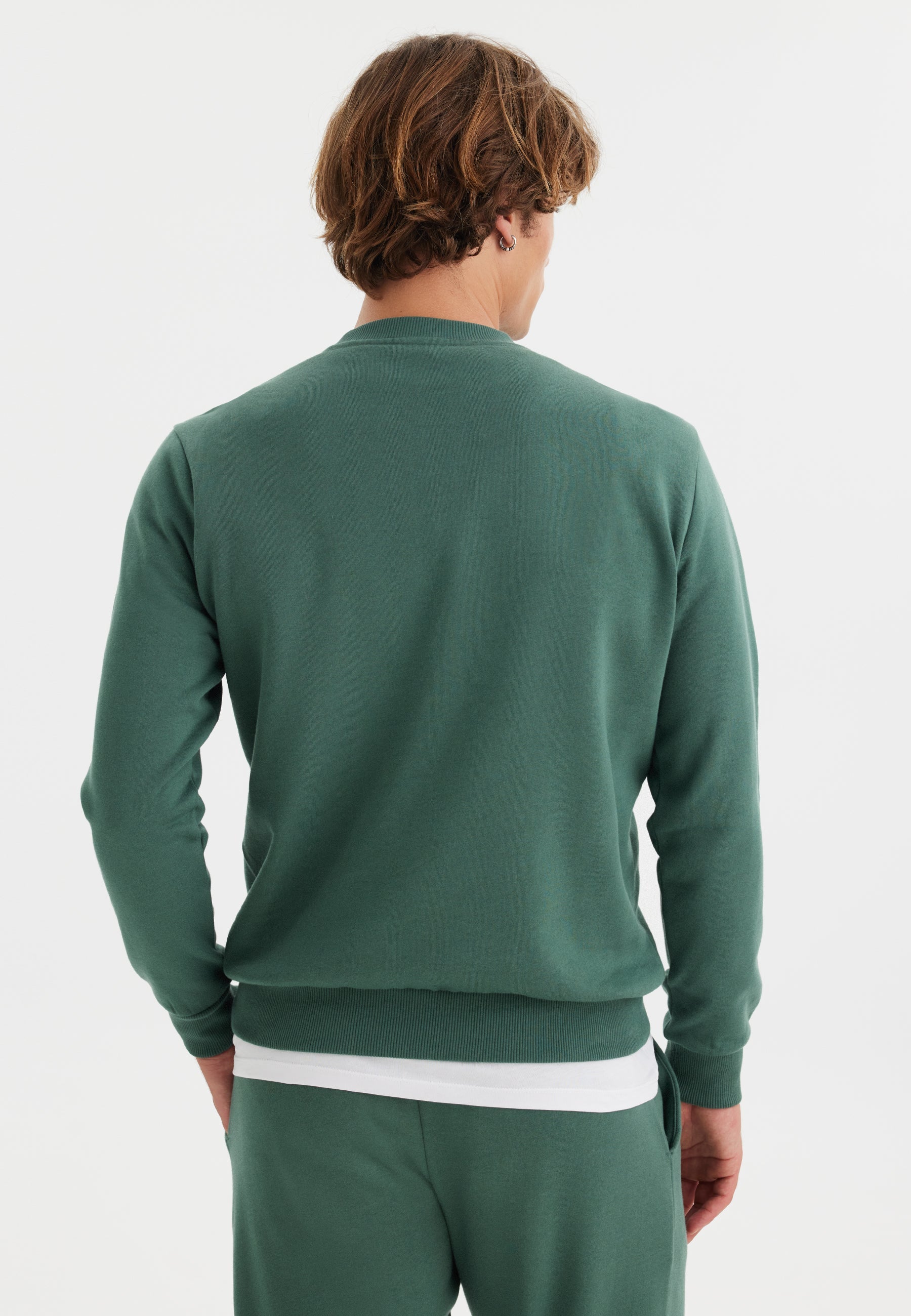 Yeşil Bisiklet Yaka Pamuklu Regular Fit Erkek Sweatshirt CORE - Sweatshirt - Westmark London EU(TR) Store Organik Pamuklu Sürdürülebilir Moda