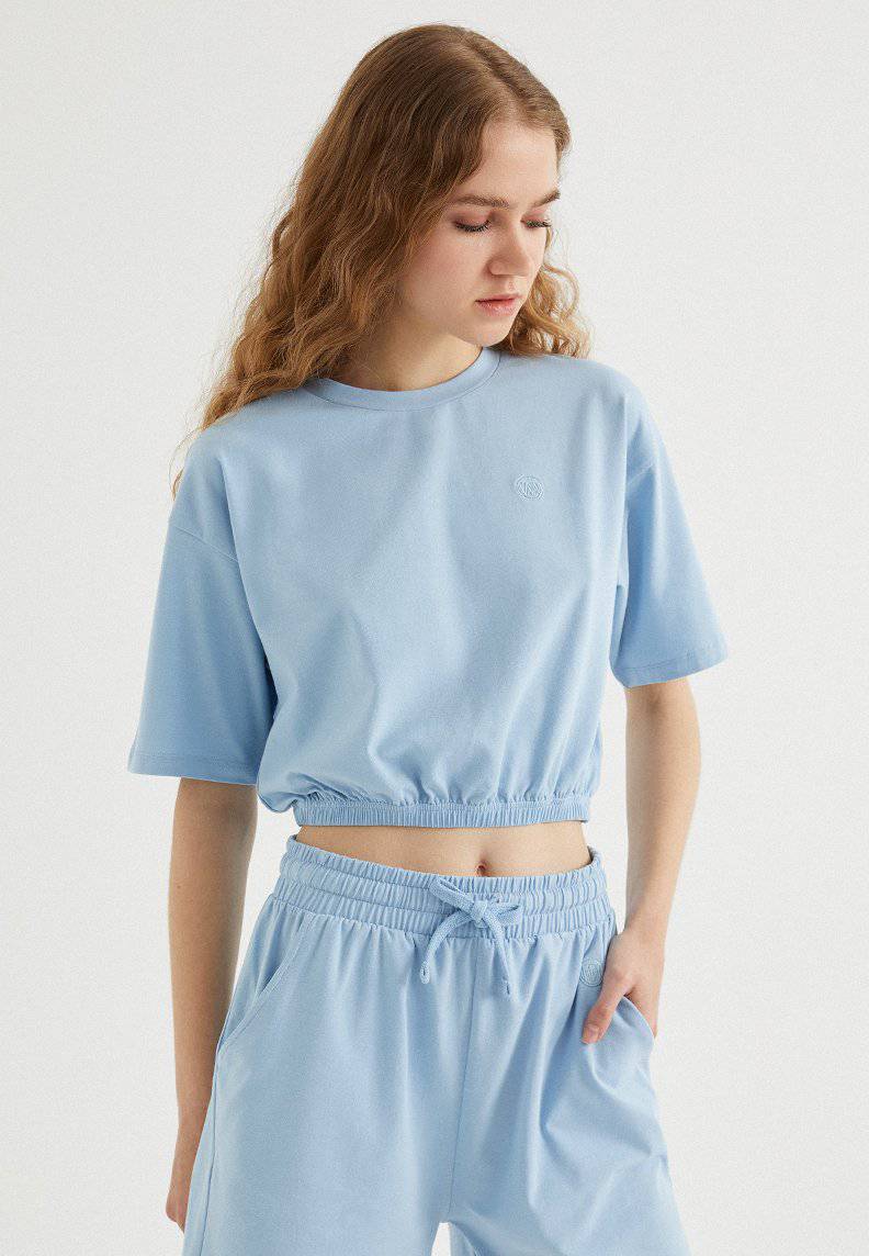 TOUCH CROP SET in Powder Blue - Set - Westmark London EU(TR) Store Organik Pamuklu Sürdürülebilir Moda