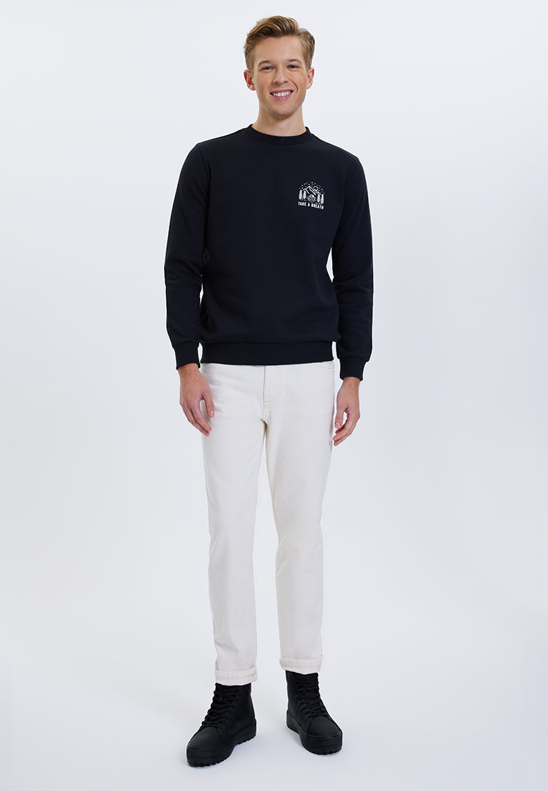 WMLINE BREATH SWEAT in Black - Sweatshirt - Westmark London EU(TR) Store Organik Pamuklu Sürdürülebilir Moda