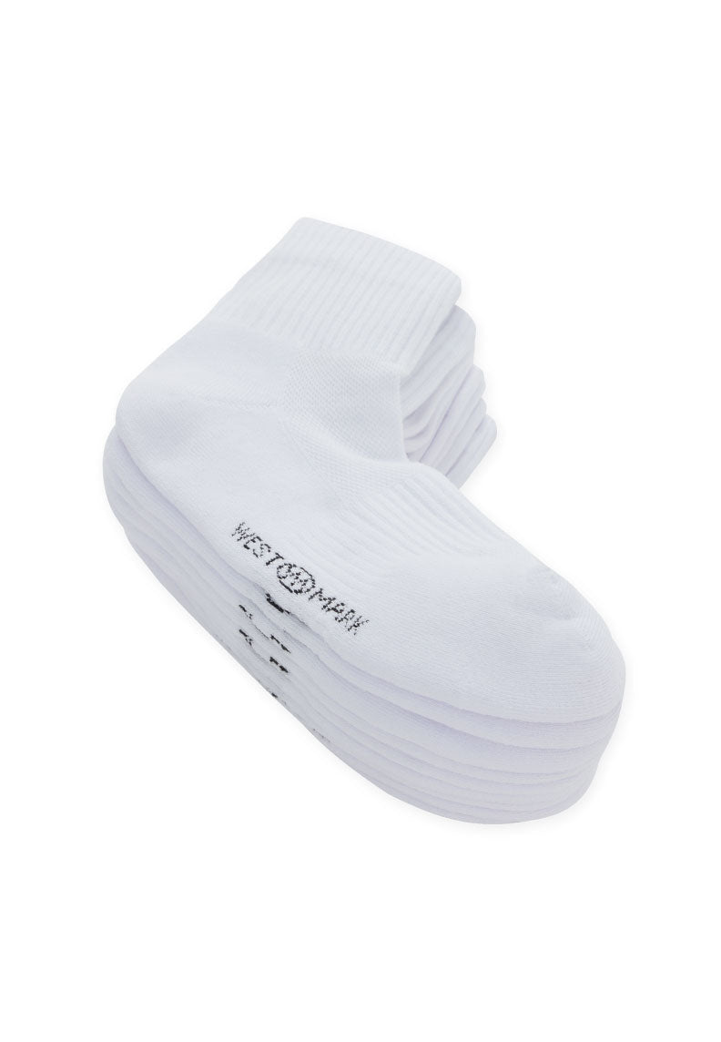 5’li Beyaz Pamuk Karışımlı Erkek Çorap Seti QUARTER - Socks - Westmark London EU(TR) Store Organik Pamuklu Sürdürülebilir Moda