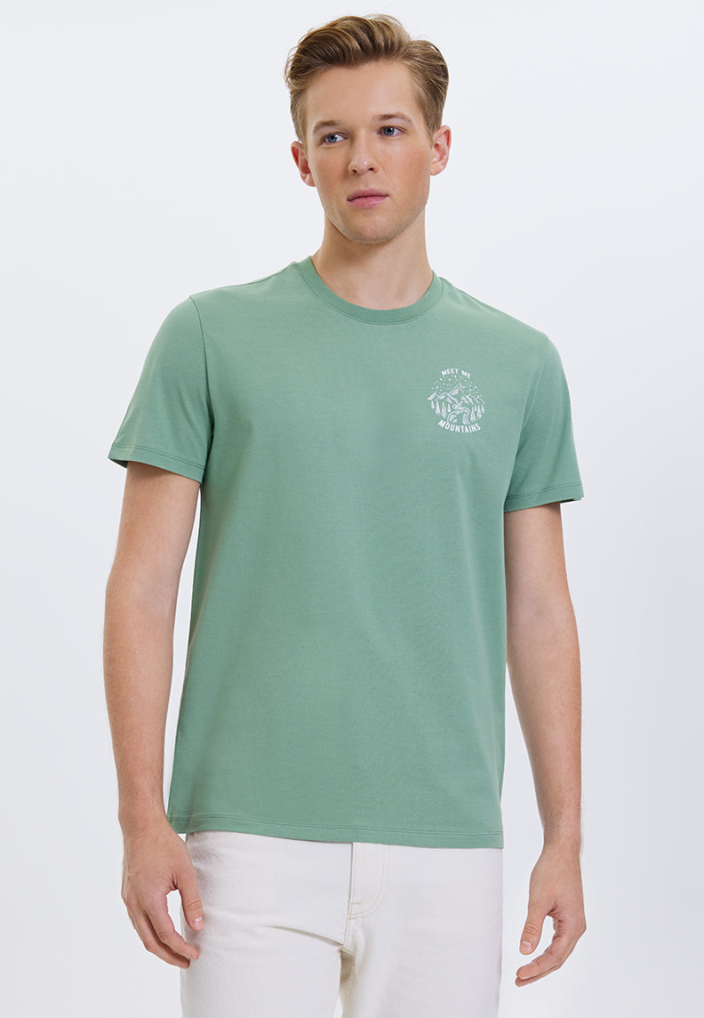 WMLINE MEET TEE in Hedge Green - T-Shirt - Westmark London EU(TR) Store Organik Pamuklu Sürdürülebilir Moda