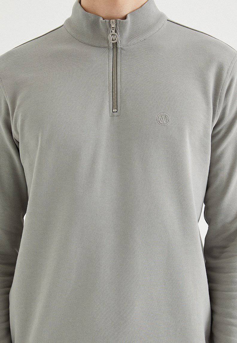 CORE HALF ZIP SWEAT in Griffin - Sweatshirt - Westmark London EU(TR) Store Organik Pamuklu Sürdürülebilir Moda