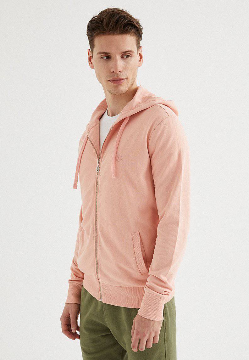 CORE ZIP HOODIE in Coral Cloud - Sweatshirt - Westmark London EU(TR) Store Organik Pamuklu Sürdürülebilir Moda
