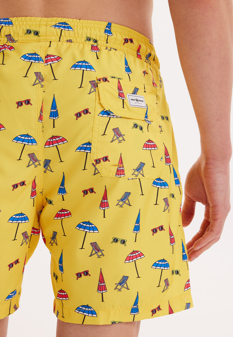 WMICON SUMMER SWIM SHORTS in Yellow AOP - Swim Shorts - Westmark London EU(TR) Store Organik Pamuklu Sürdürülebilir Moda
