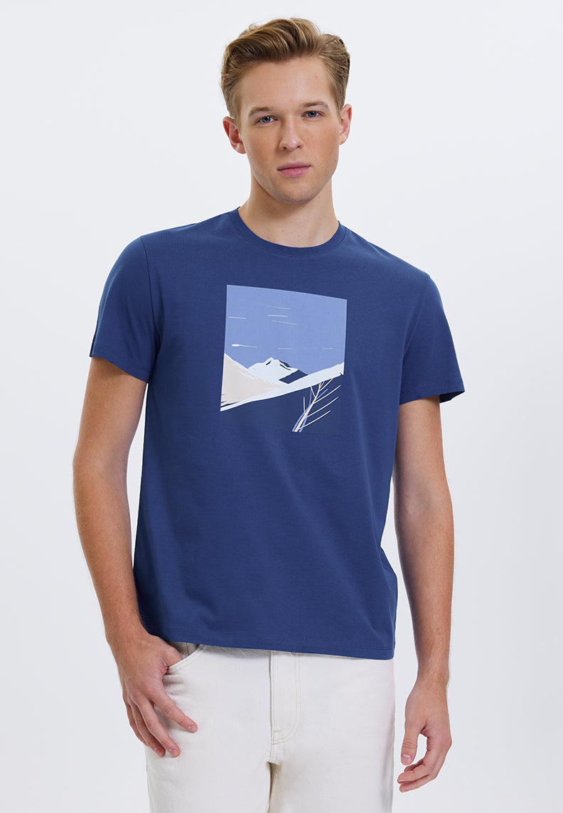 WMWINTER PATH TEE in Blue Quartz - T-Shirt - Westmark London EU(TR) Store Organik Pamuklu Sürdürülebilir Moda