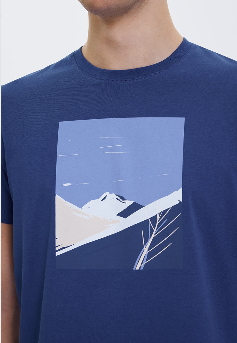 WMWINTER PATH TEE in Blue Quartz - T-Shirt - Westmark London EU(TR) Store Organik Pamuklu Sürdürülebilir Moda