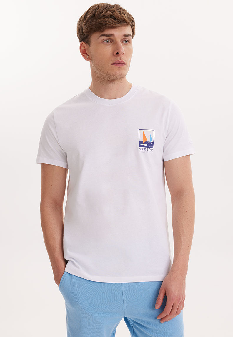 WMSAIL HARBOR TEE in White - T-Shirt - Westmark London EU(TR) Store Organik Pamuklu Sürdürülebilir Moda