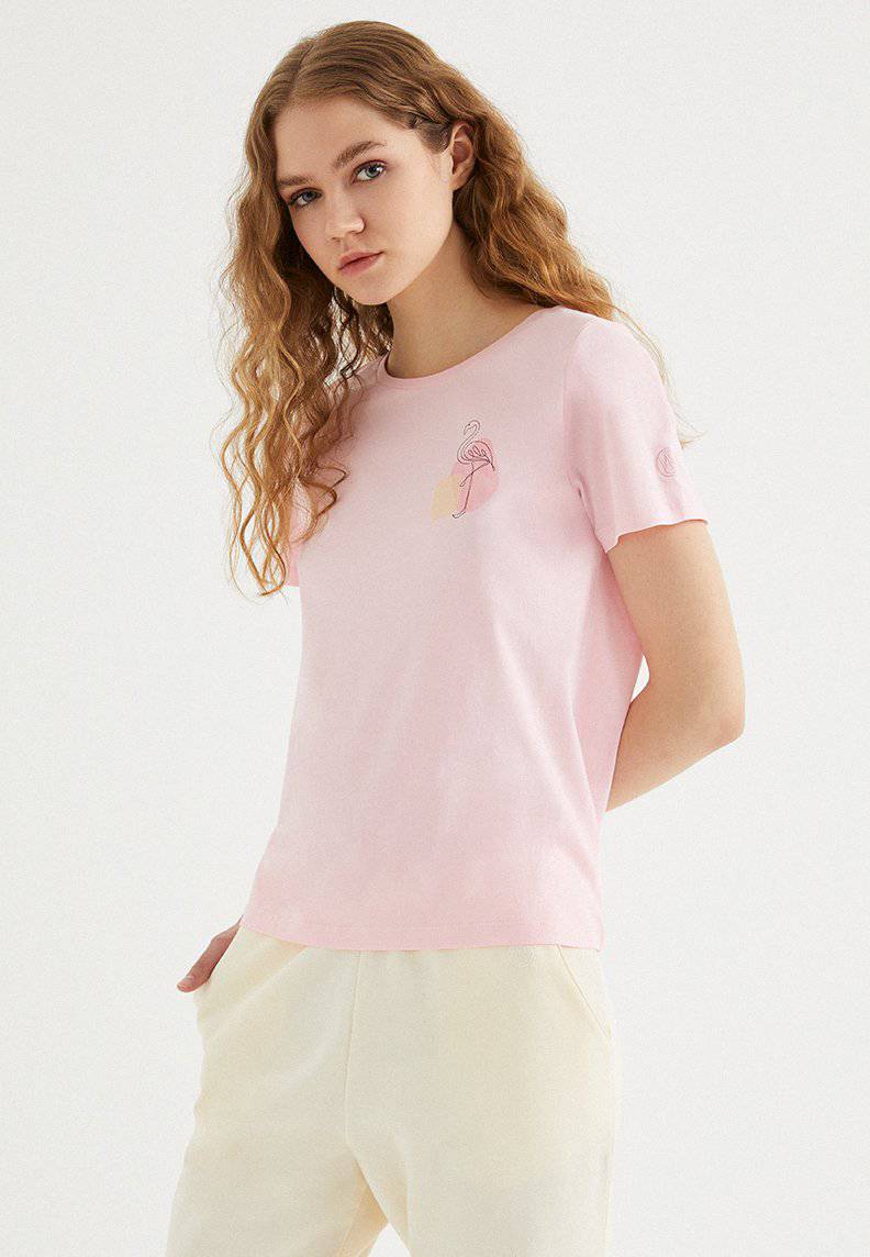 WATERCOLOUR FLAMINGO TEE - T-Shirt - Westmark London EU(TR) Store Organik Pamuklu Sürdürülebilir Moda