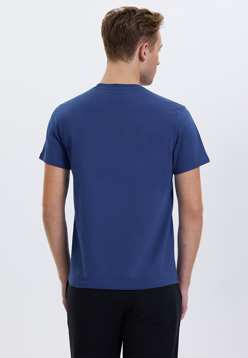 VITAL O NECK TEE in Blue Quartz - T-Shirt - Westmark London EU(TR) Store Organik Pamuklu Sürdürülebilir Moda