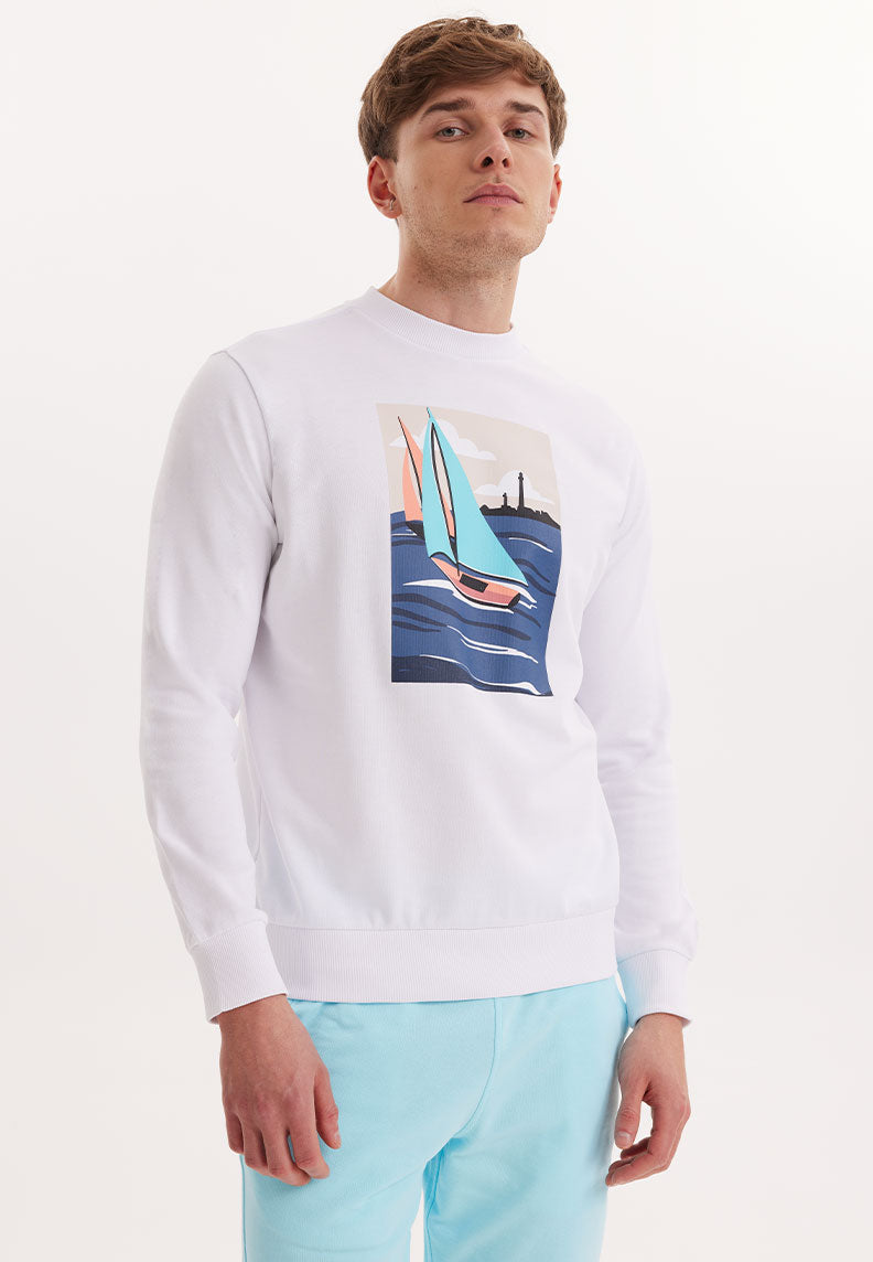 WMVIEW SAIL SWEAT in White - Sweatshirt - Westmark London EU(TR) Store Organik Pamuklu Sürdürülebilir Moda