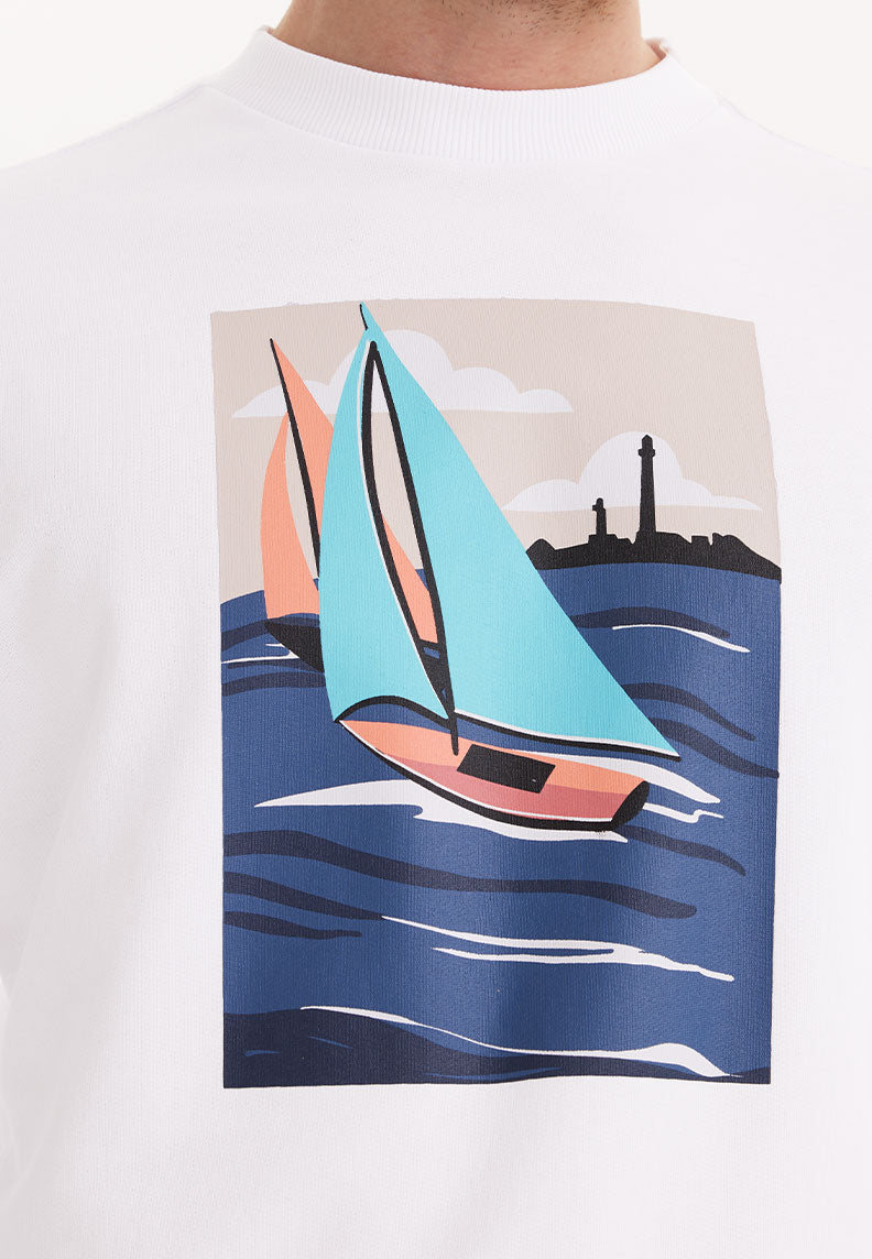 WMVIEW SAIL SWEAT in White - Sweatshirt - Westmark London EU(TR) Store Organik Pamuklu Sürdürülebilir Moda