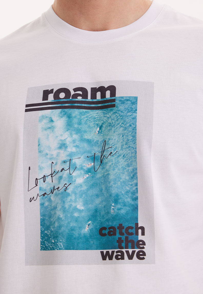 WMCOLLAGE ROAM TEE in White - T-Shirt - Westmark London EU(TR) Store Organik Pamuklu Sürdürülebilir Moda