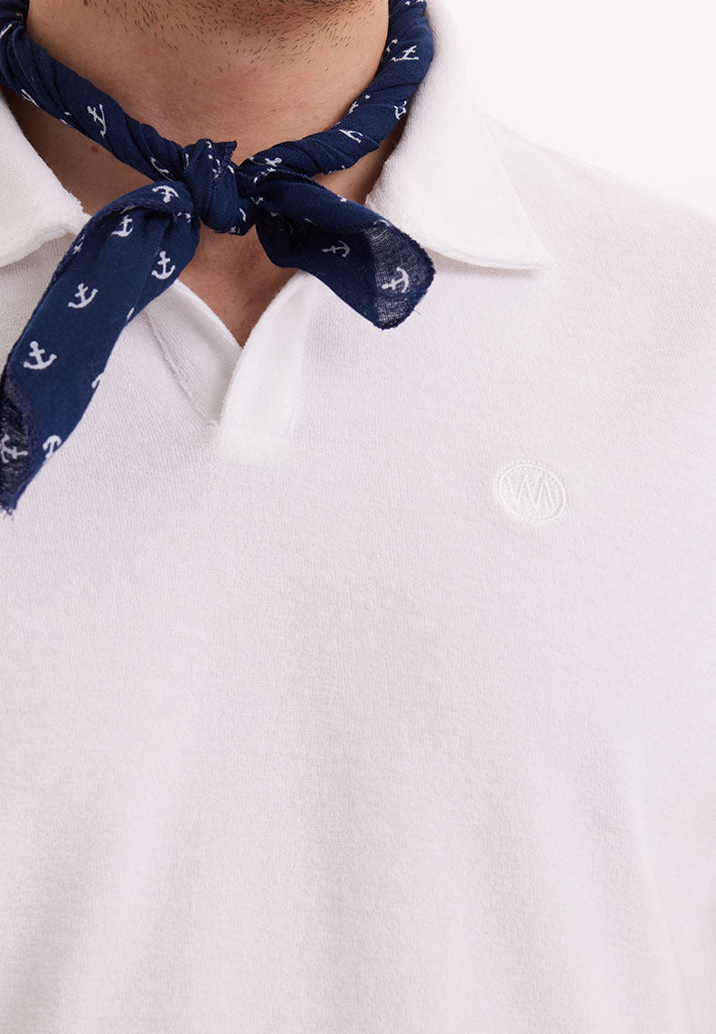 BREEZE TOWELLING POLO SHIRT in White - T-Shirt - Westmark London EU(TR) Store Organik Pamuklu Sürdürülebilir Moda