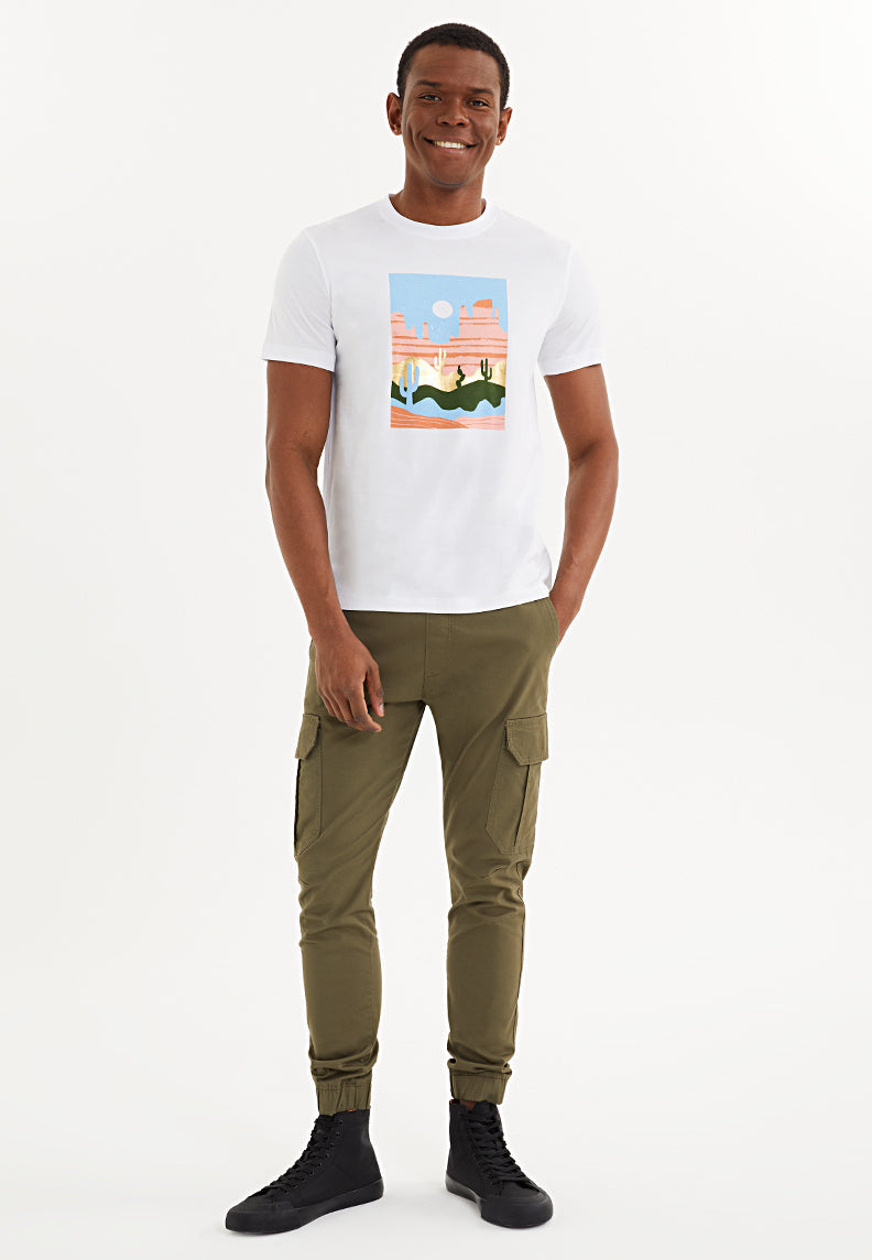 DESERT ILLUSTRATION TEE - T-Shirt - Westmark London EU(TR) Store Organik Pamuklu Sürdürülebilir Moda
