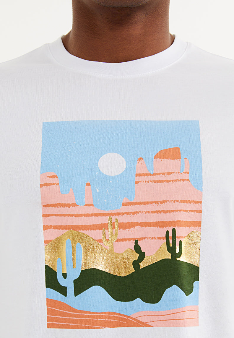 DESERT ILLUSTRATION TEE - T-Shirt - Westmark London EU(TR) Store Organik Pamuklu Sürdürülebilir Moda