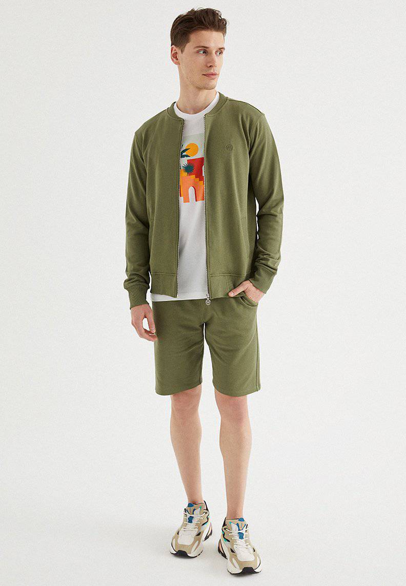 CORE BOMBER JACKET in Capulet Olive - Sweatshirt - Westmark London EU(TR) Store Organik Pamuklu Sürdürülebilir Moda