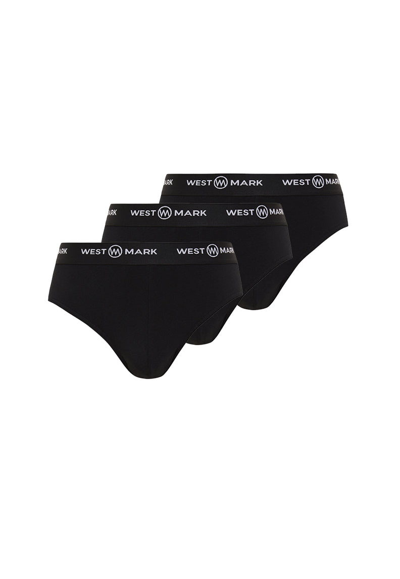 SOLID BLACK BRIEF 3-PACK - Underwear - Westmark London EU(TR) Store Organik Pamuklu Sürdürülebilir Moda