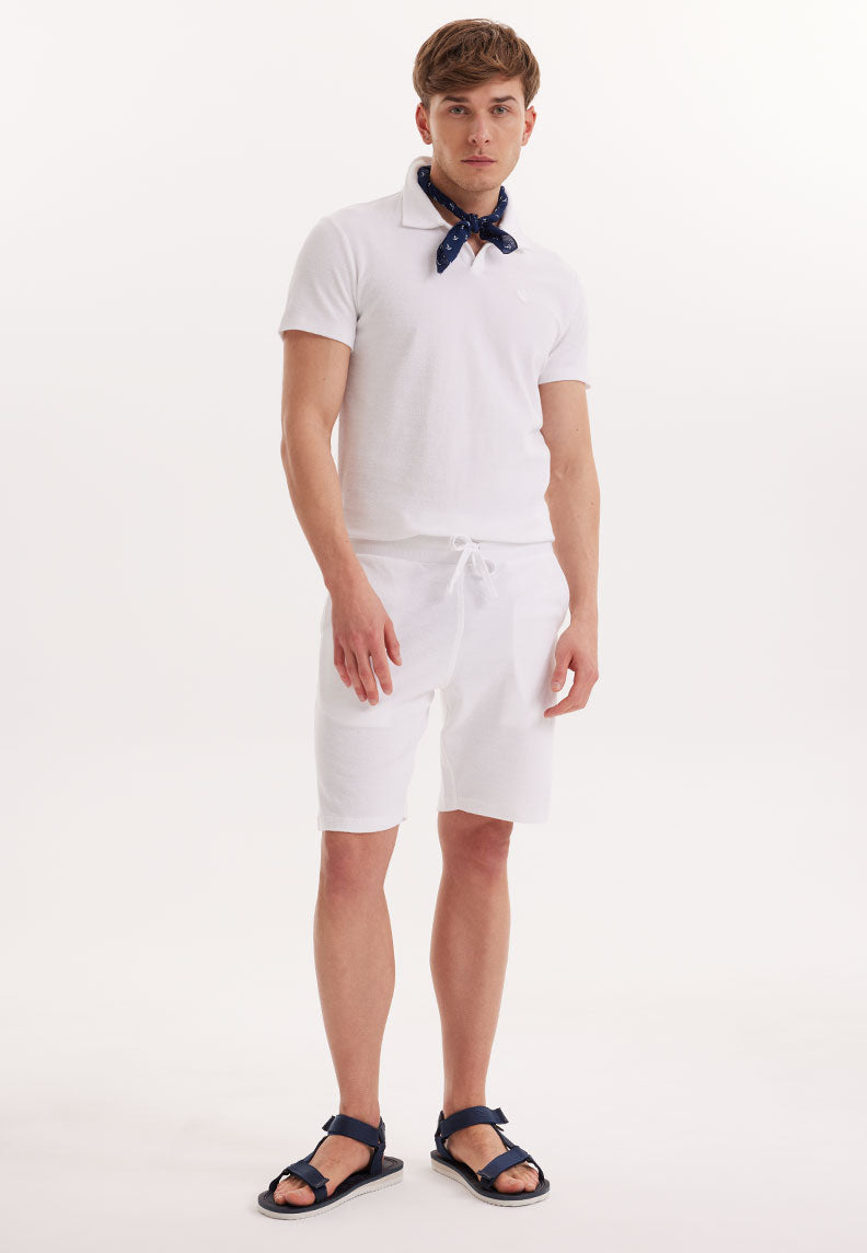 BREEZE TOWELLING SHORTS in White - Shorts - Westmark London EU(TR) Store Organik Pamuklu Sürdürülebilir Moda