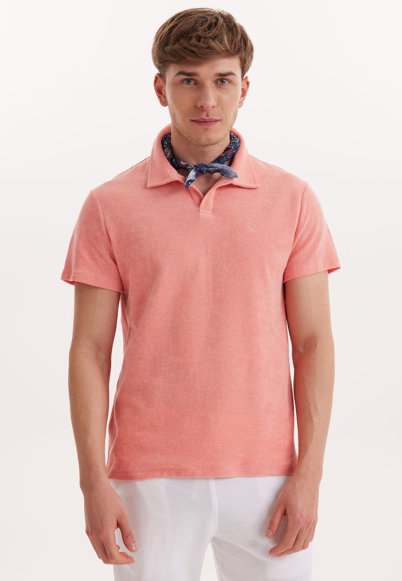 BREEZE TOWELLING POLO SHIRT in Desert Flowers - T-Shirt - Westmark London EU(TR) Store Organik Pamuklu Sürdürülebilir Moda