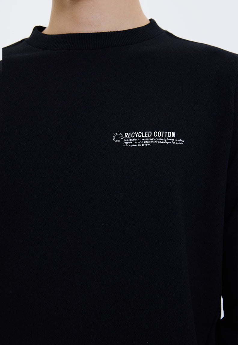 WMRECYCLED SWEAT in Black– Sweatshirt - Westmark London EU(TR) Store Organik Pamuklu Sürdürülebilir Moda