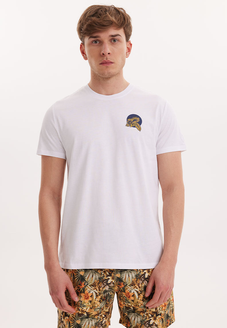 WMCHEST LEAF TEE in White - T-Shirt - Westmark London EU(TR) Store Organik Pamuklu Sürdürülebilir Moda