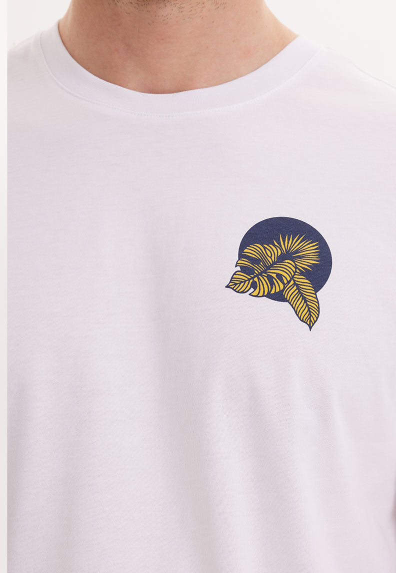 WMCHEST LEAF TEE in White - T-Shirt - Westmark London EU(TR) Store Organik Pamuklu Sürdürülebilir Moda
